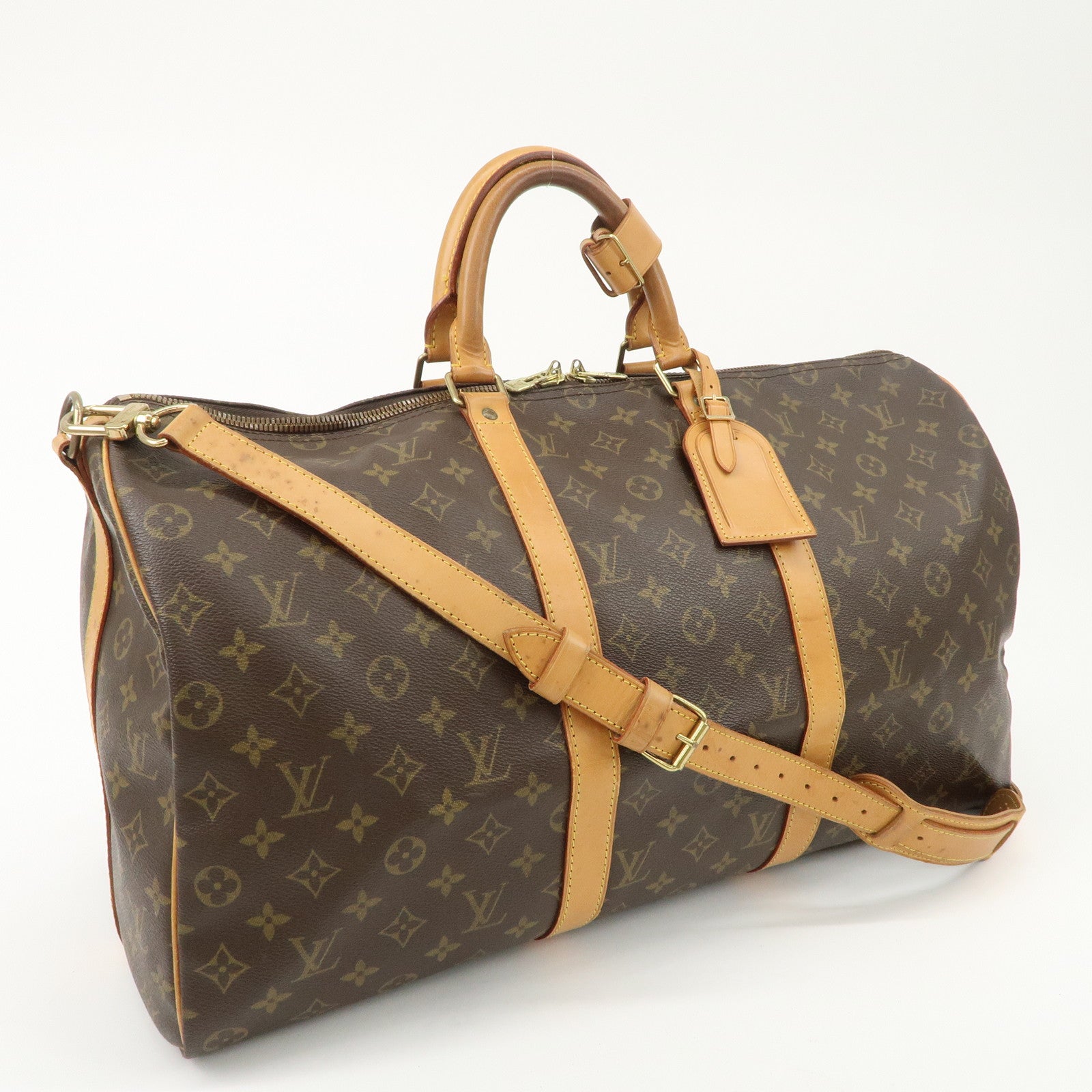 Louis Vuitton Monogram Keep All Bandouliere 50 Boston Bag M41416