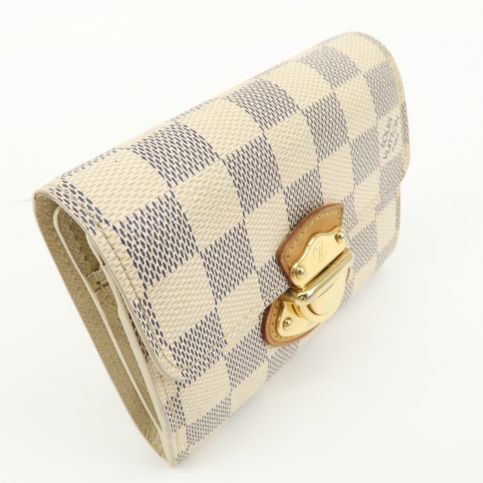 Louis Vuitton Damier Azur Portefeuille Joy Tri-fold Wallet N60030 Used