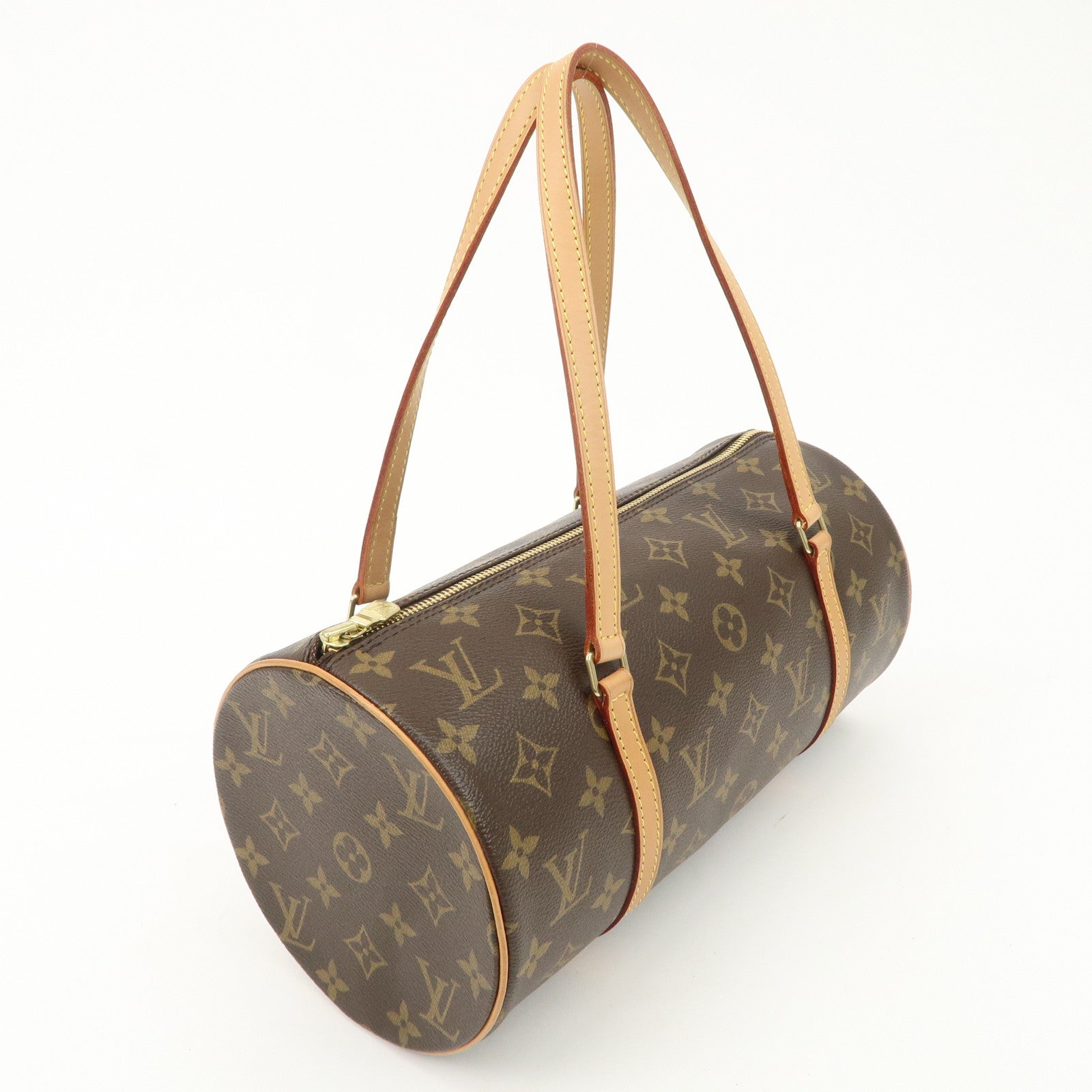 Louis Vuitton Monogram Papillon 30 Hand Bag Brown M51385