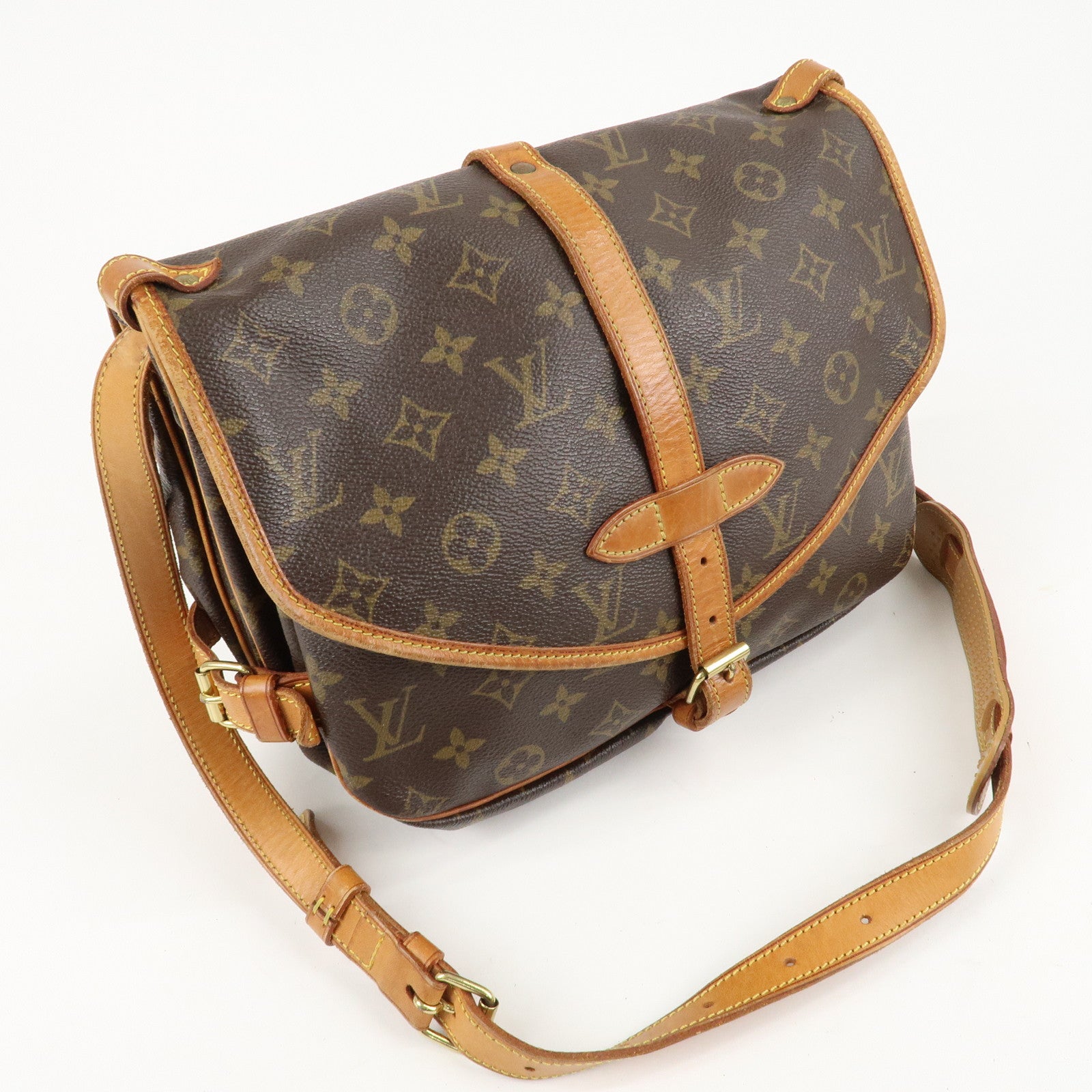 Louis Vuitton Monogram Saumur 30 Crossbody Bag Brown M42256 Used