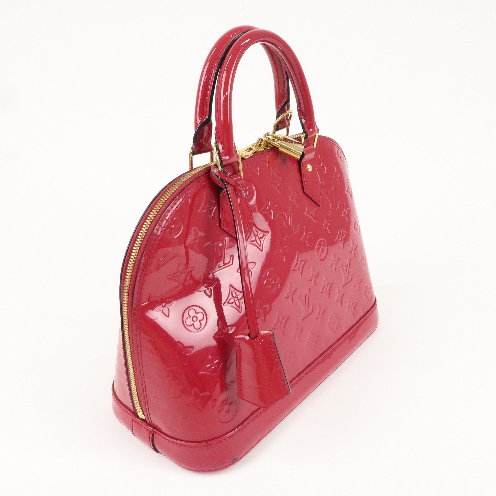 Louis Vuitton Monogram Vernis Alma PM Hand Bag Rose Indien M91770