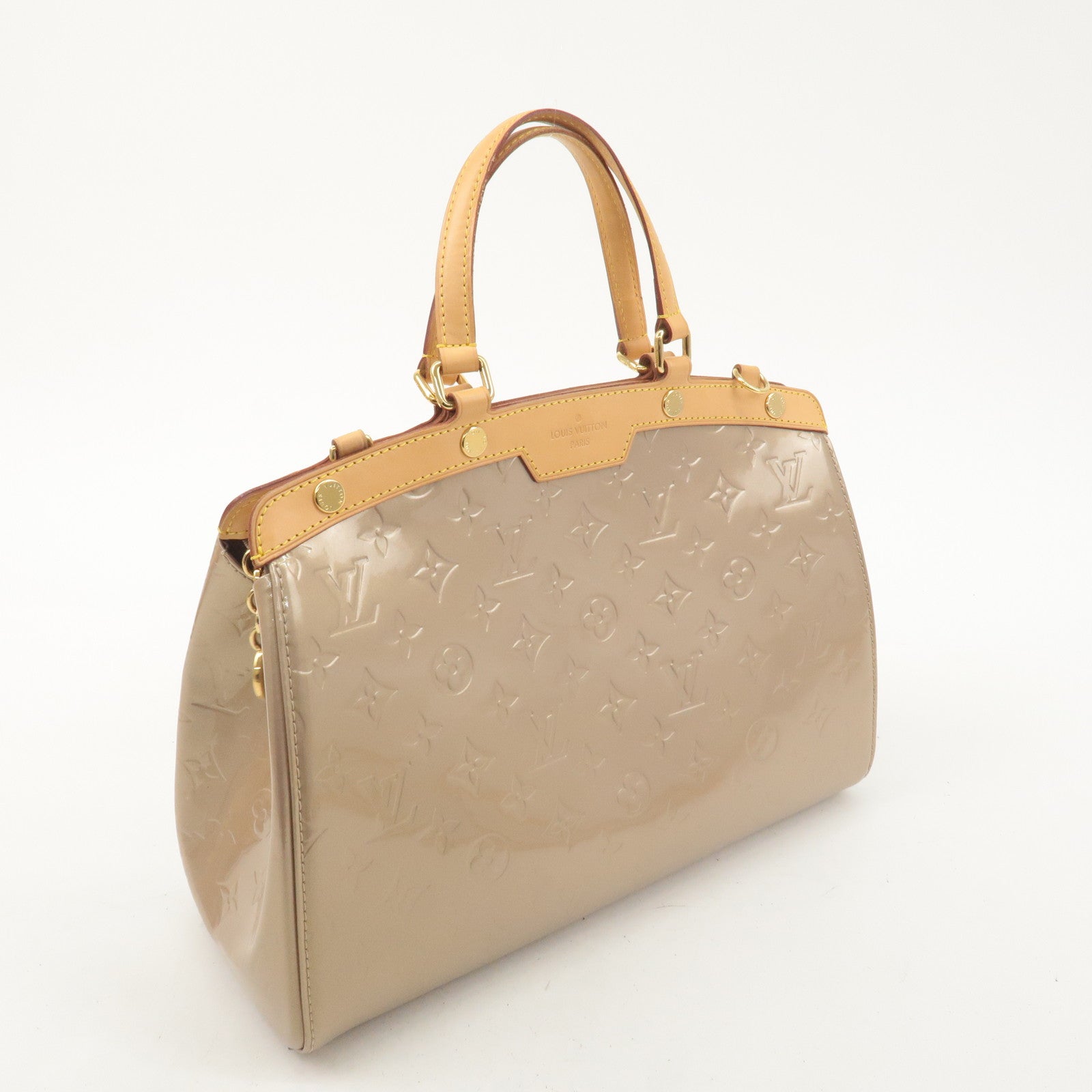 Louis Vuitton Monogram Vernis Blair MM Hand Bag Beige M91755