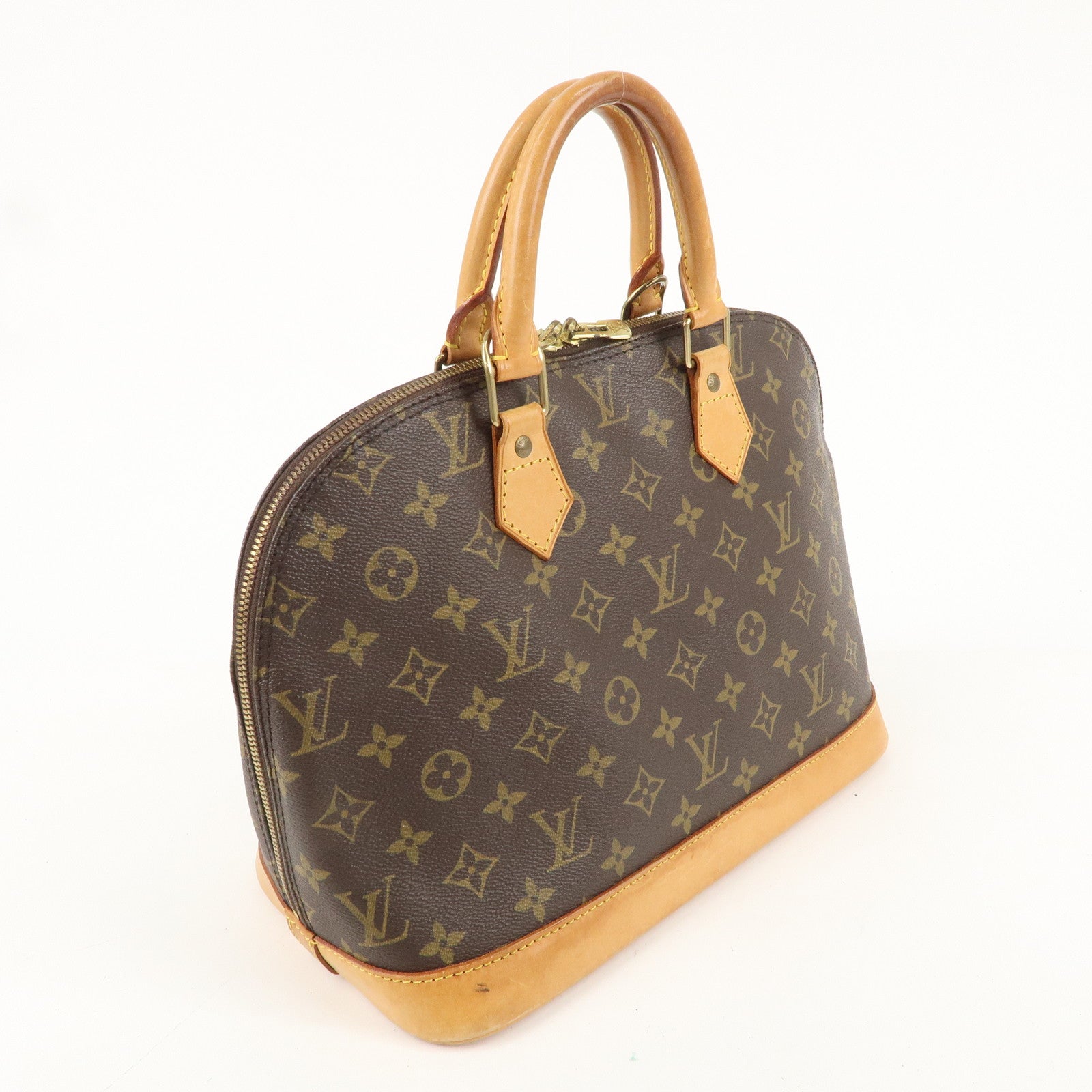 Louis Vuitton Monogram Alma Hand Bag Brown M51130