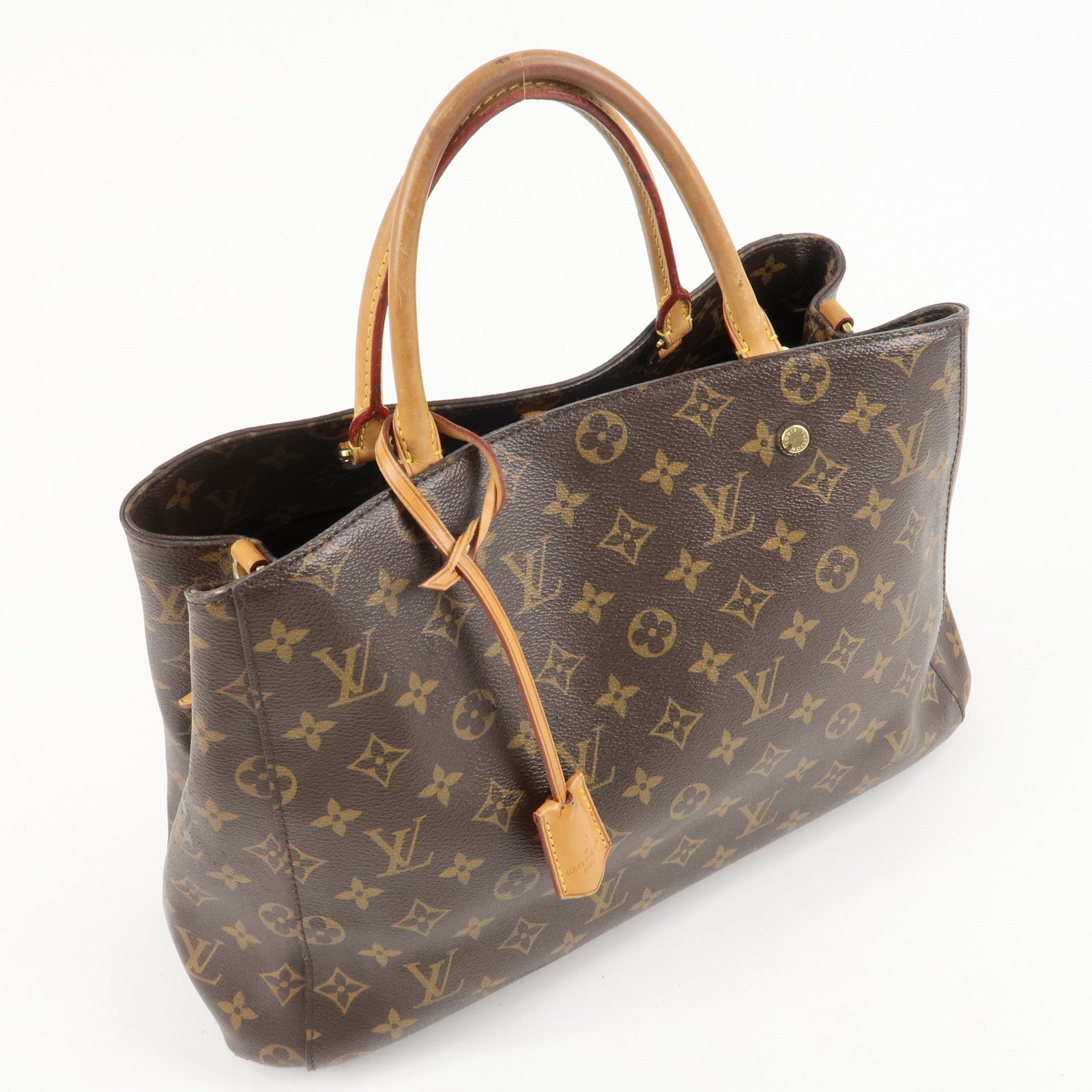 Louis Vuitton Monogram Montaigne GM Hand Bag Brown M41067 Used