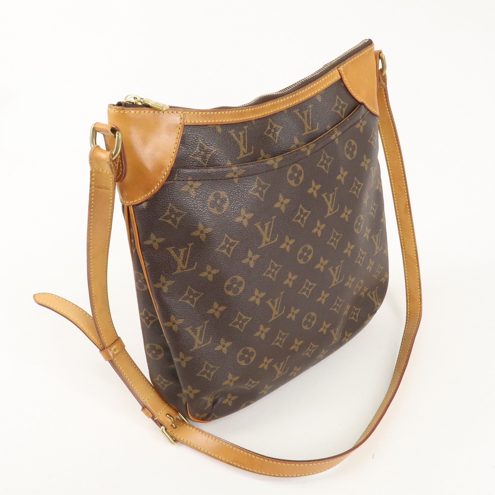 Louis Vuitton Monogram Odeon MM Shoulder Bag Brown M56389