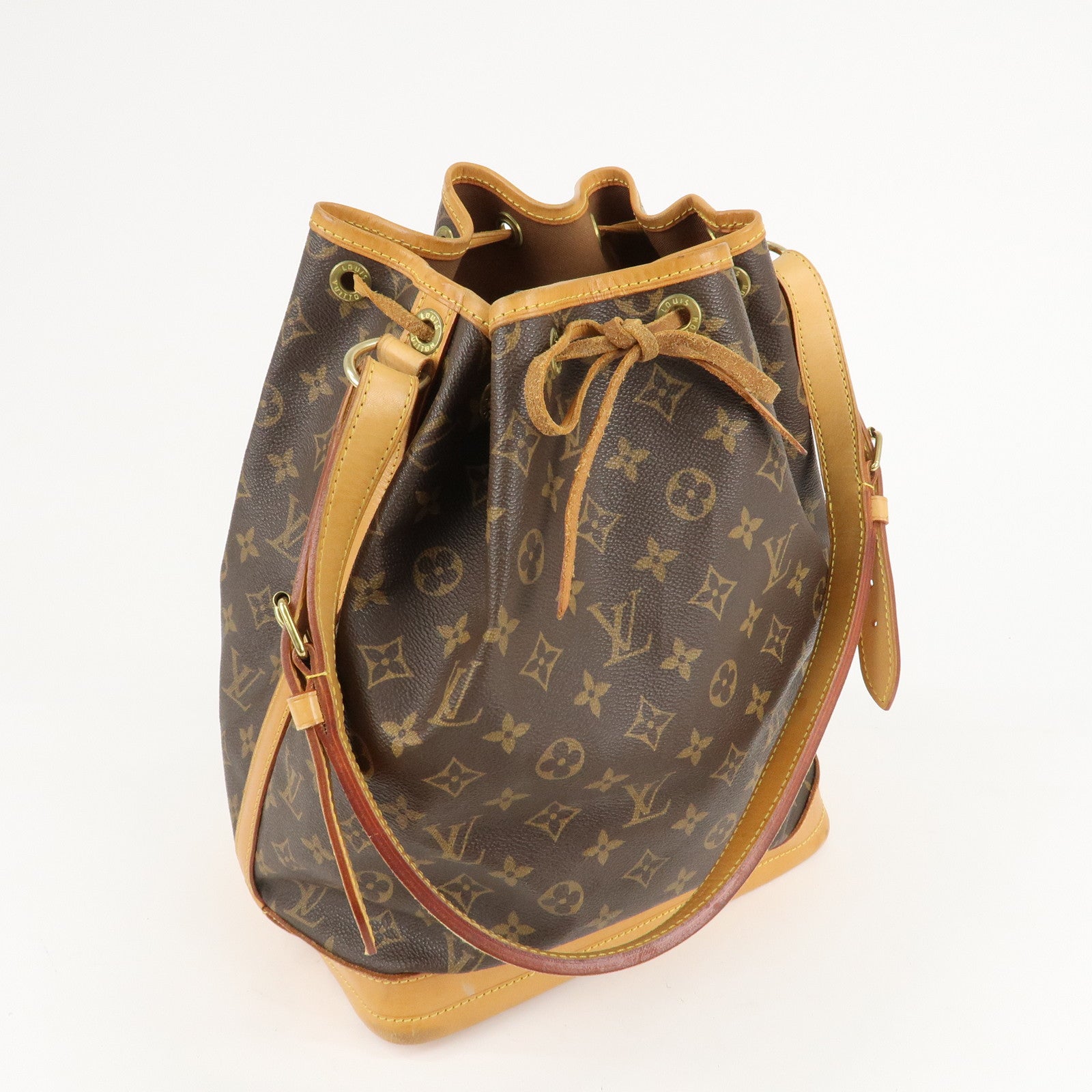 Louis Vuitton Monogram Noe Shoulder Bag Hand Bag Brown M42224 Used