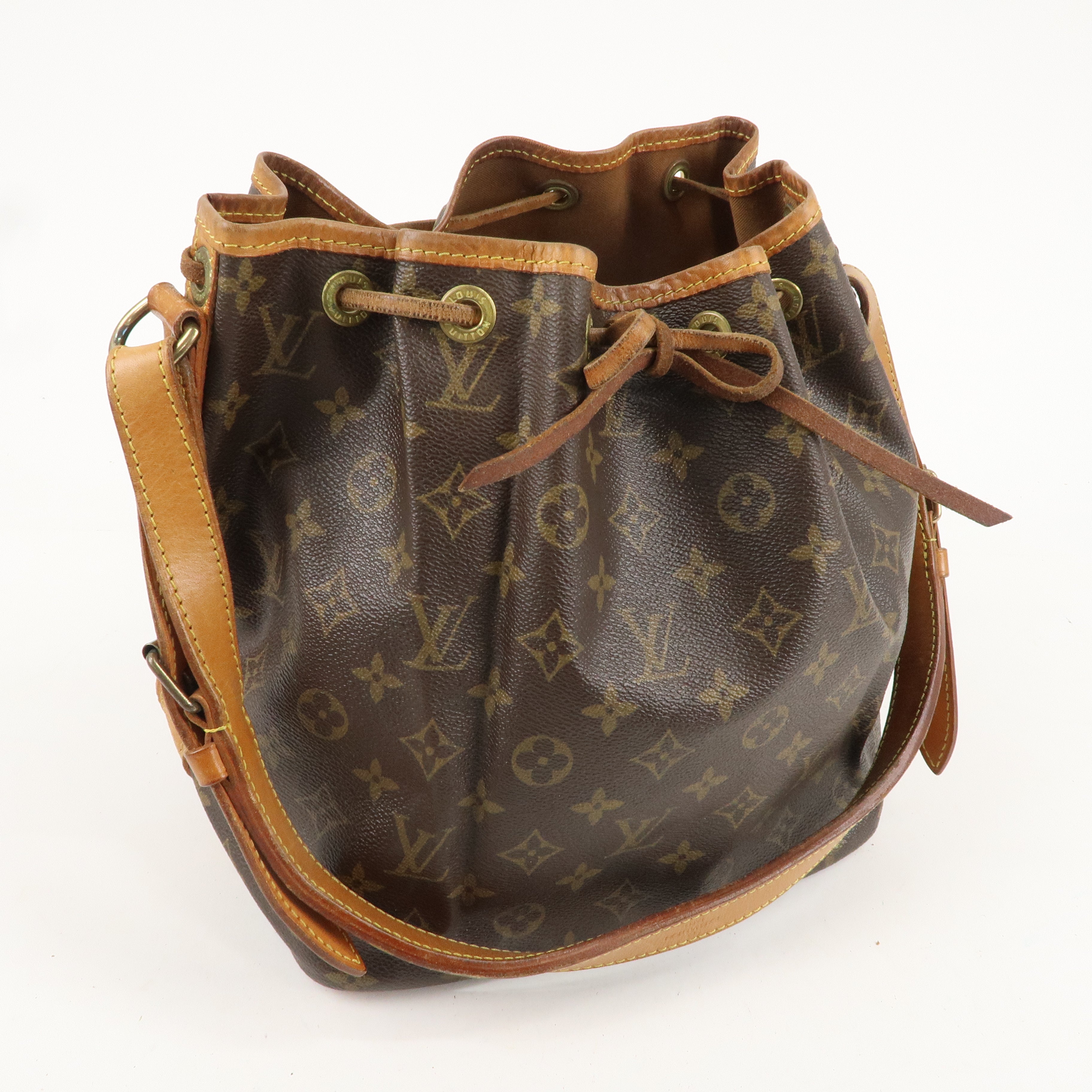 Louis Vuitton Monogram Petit Noe Shoulder Bag Brown M42226