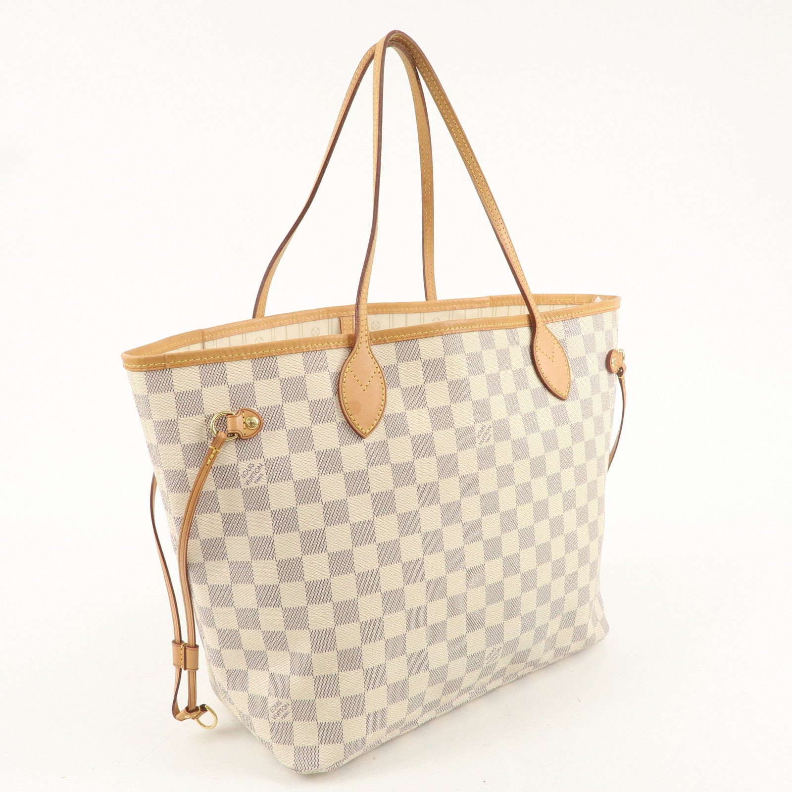 Louis Vuitton Damier Azur Neverfull MM Tote Bag Hand Bag N51107