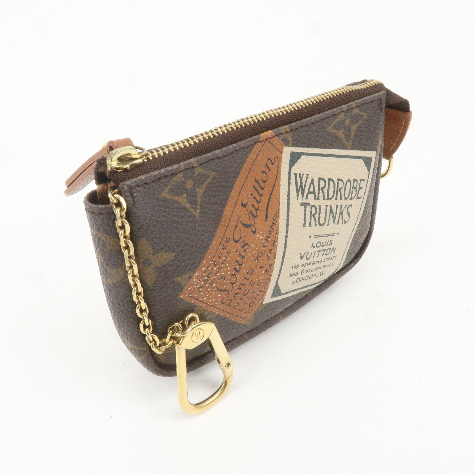 Louis Vuitton Monogram Label Collection Trousse Cles Brown M63800