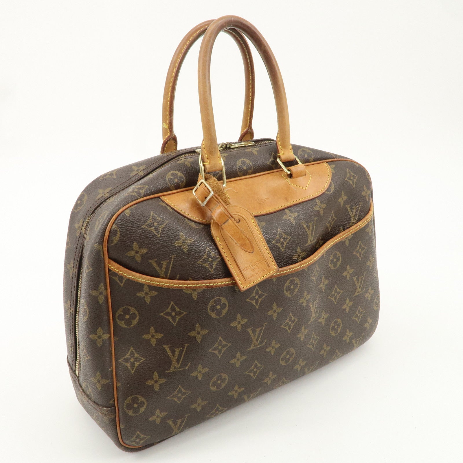 Louis Vuitton Monogram Deauville Hand Bag Brown M47270