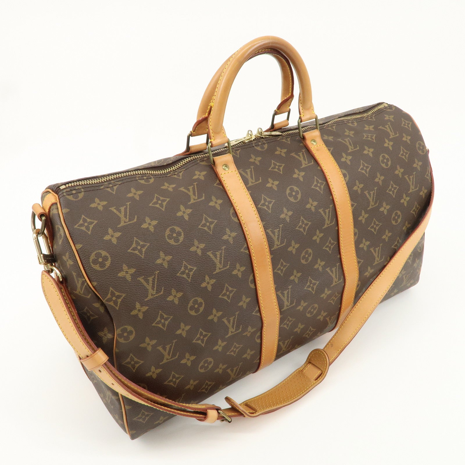 Louis Vuitton Monogram Keep All Bandouliere 50 Boston Bag M41416