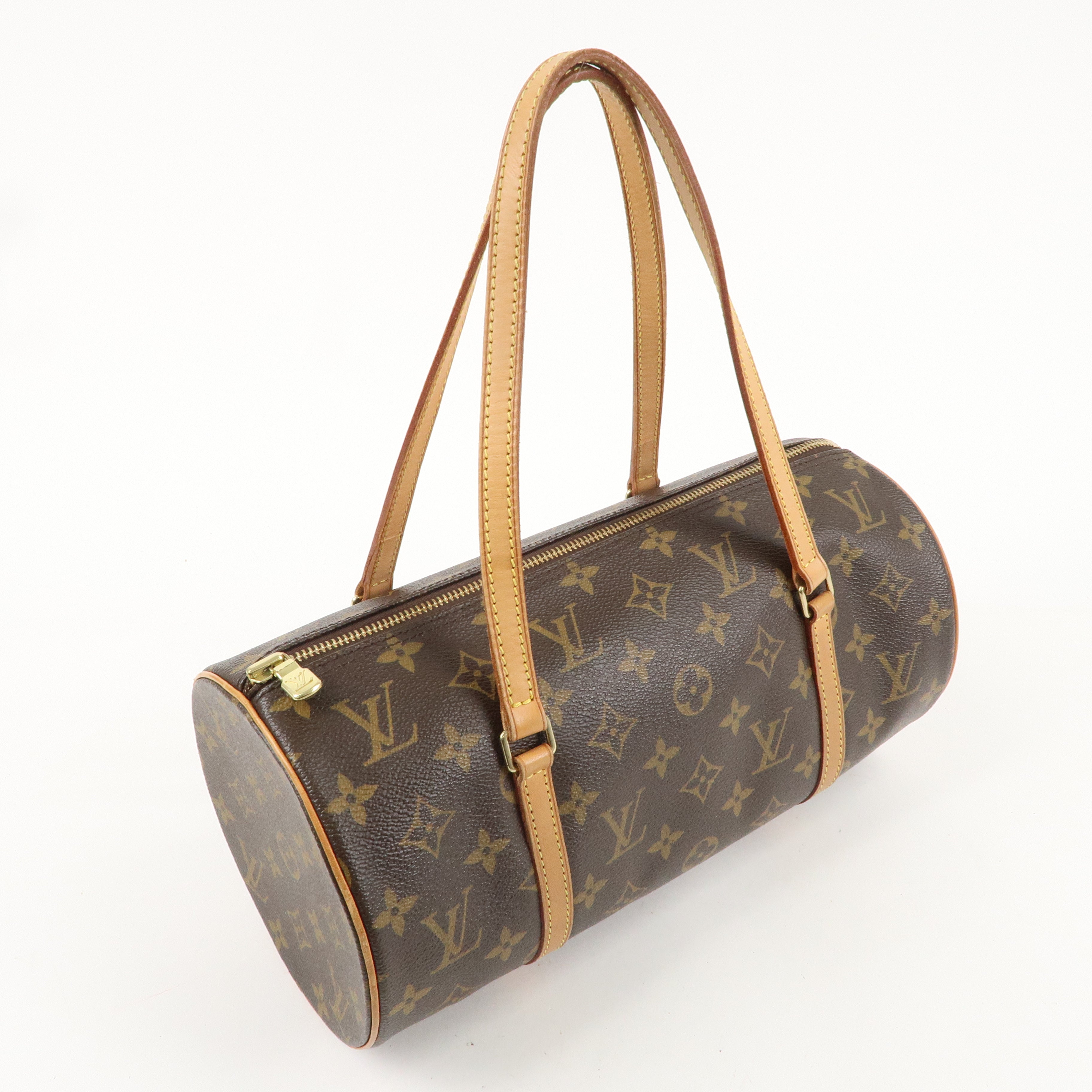 Louis Vuitton Monogram Papillon 30 Hand Bag 
Pouch Brown M51385