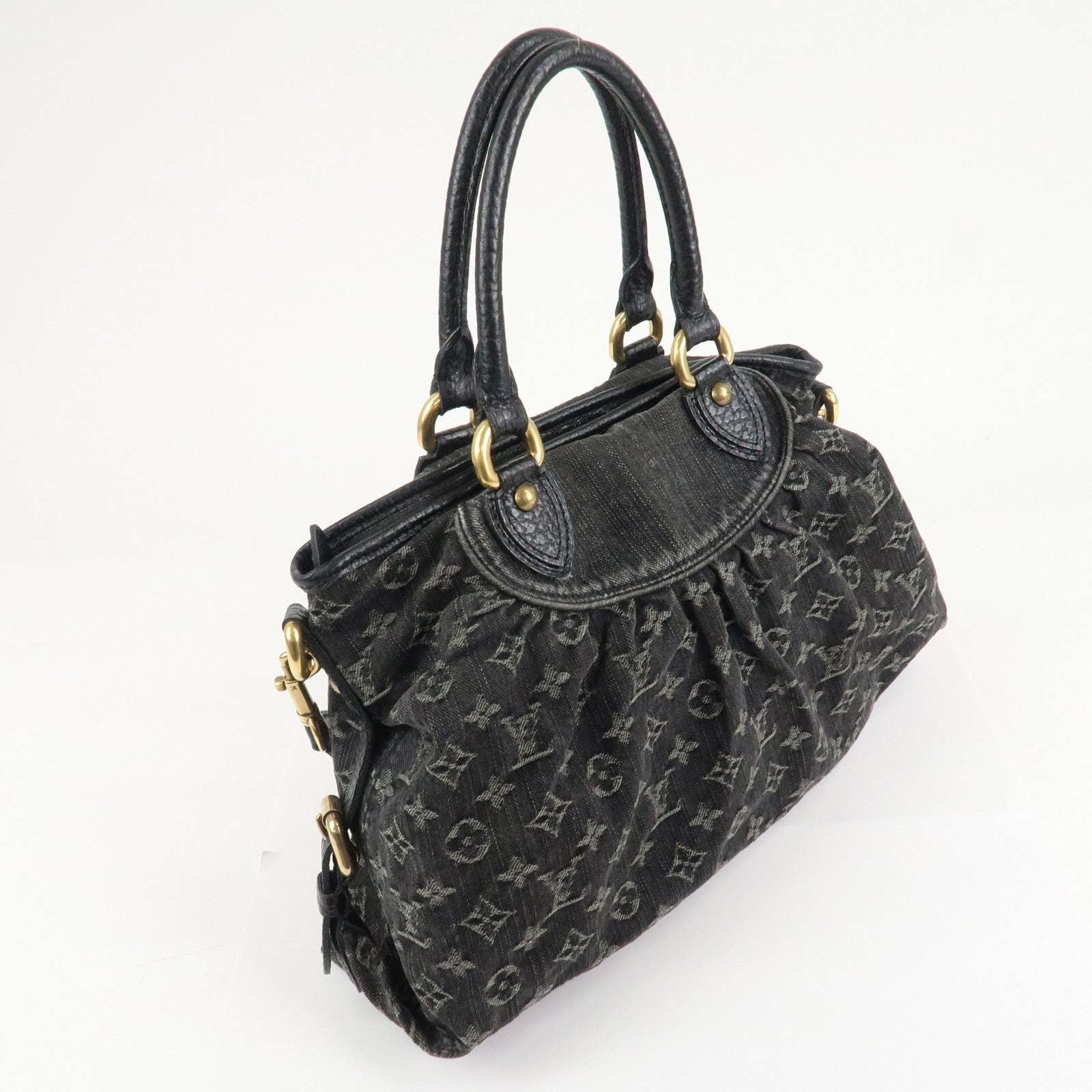 Louis Vuitton Monogram Denim Neo Cabby MM 2Way Bag Noir M95351 Used