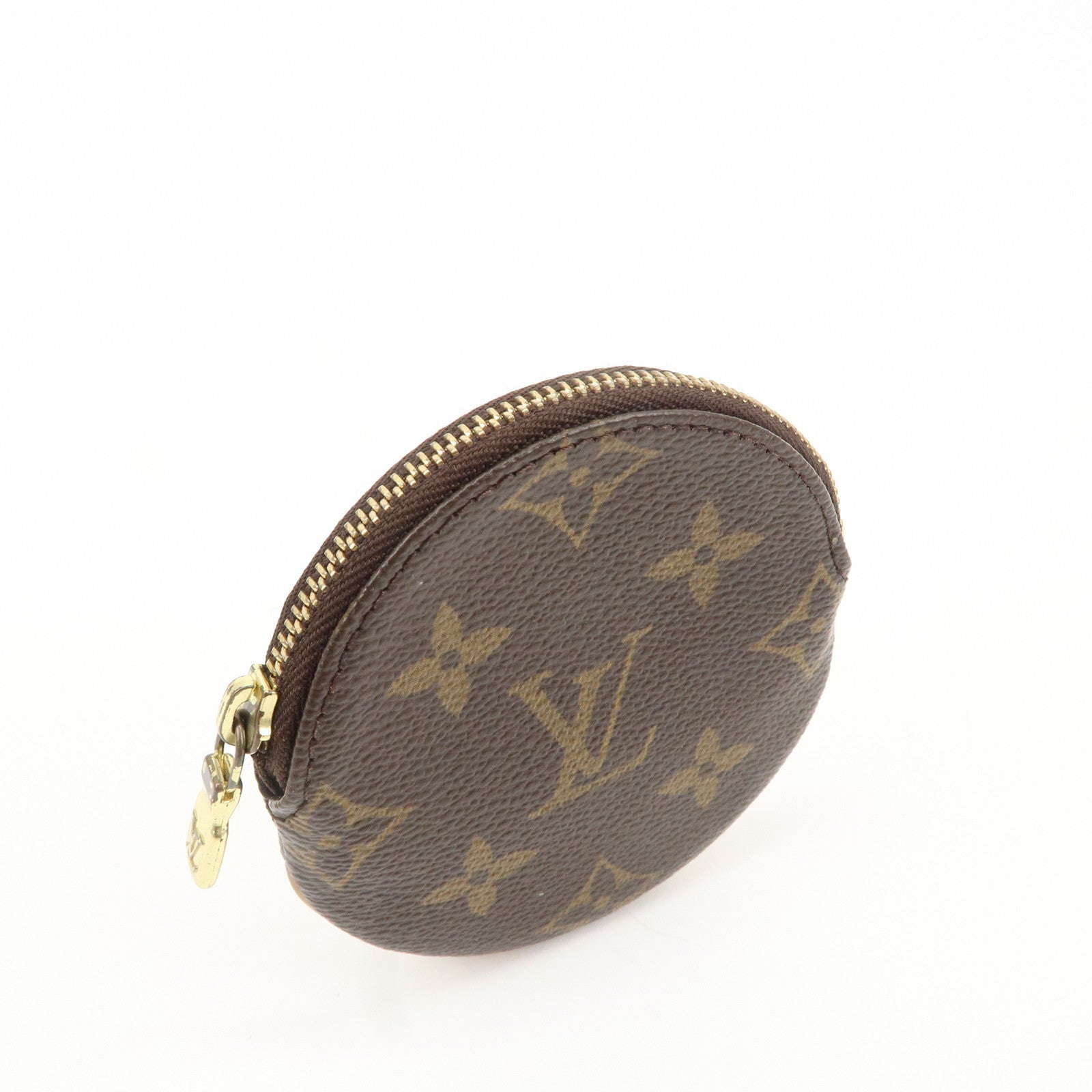 Louis Vuitton Monogram Porte Monnaie Rond Coin Case M95043 Used