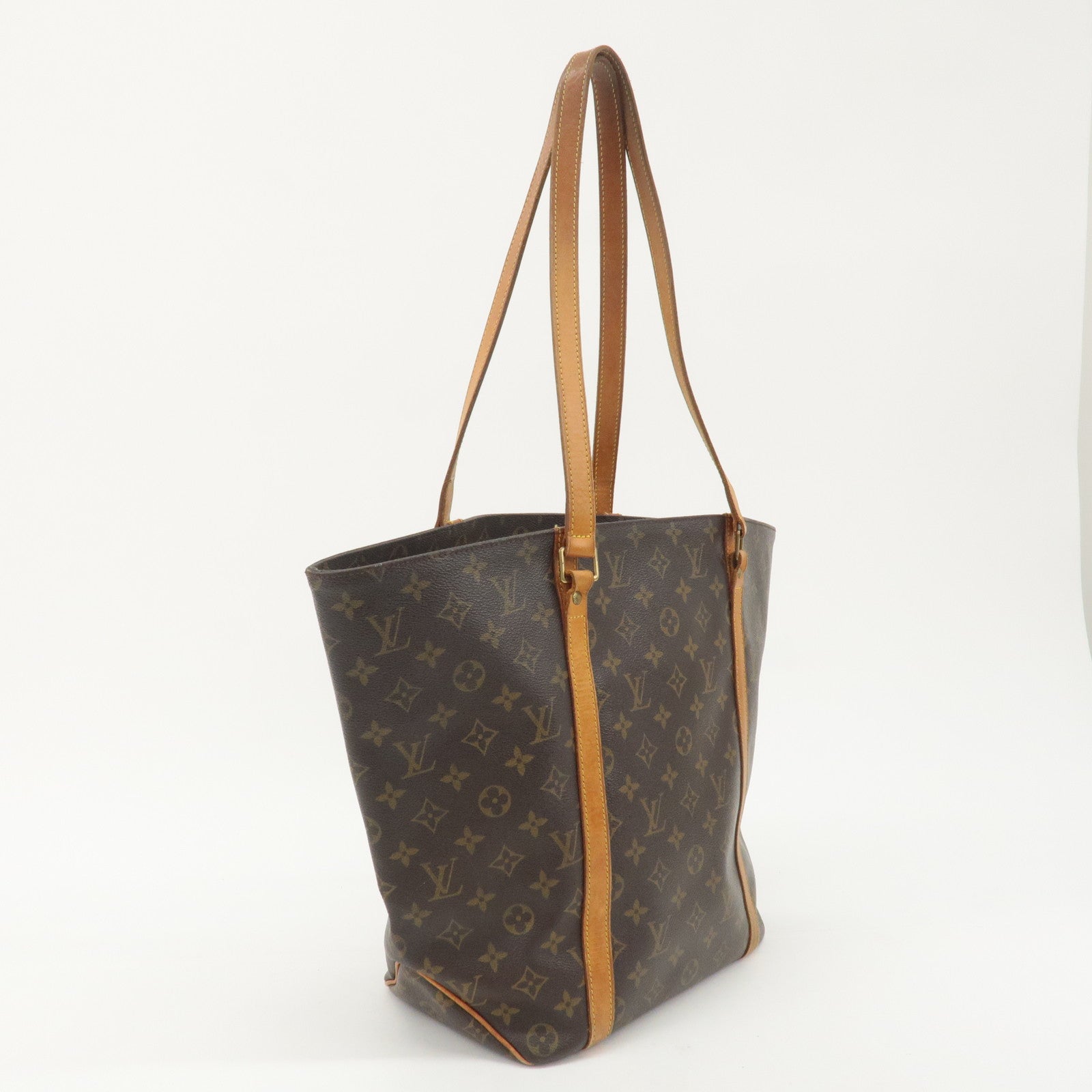 Louis Vuitton Monogram Sac Shopping Shoulder Bag Brown M51108