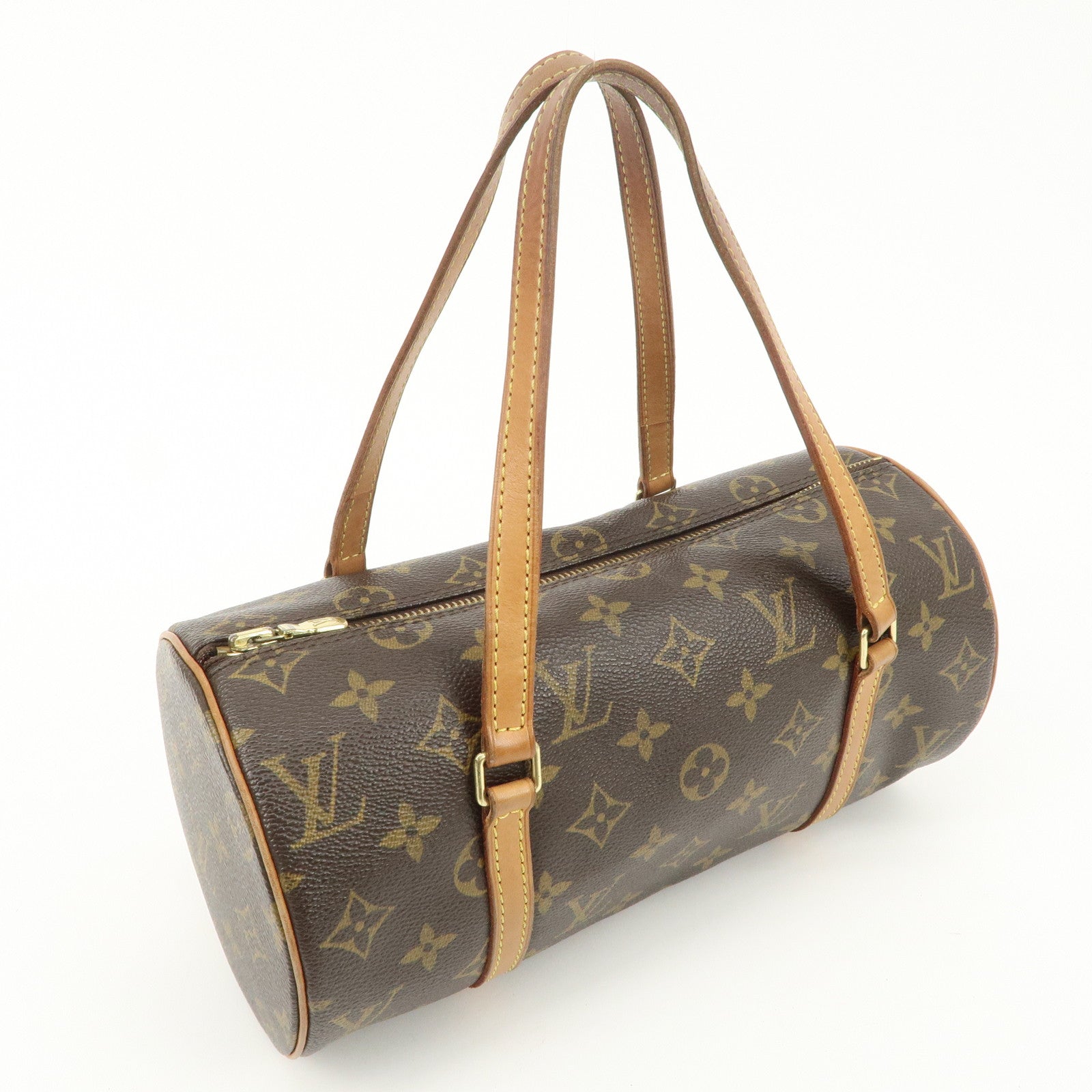 Louis Vuitton Monogram Papillon 26 Hand Bag M51386 Brown Used