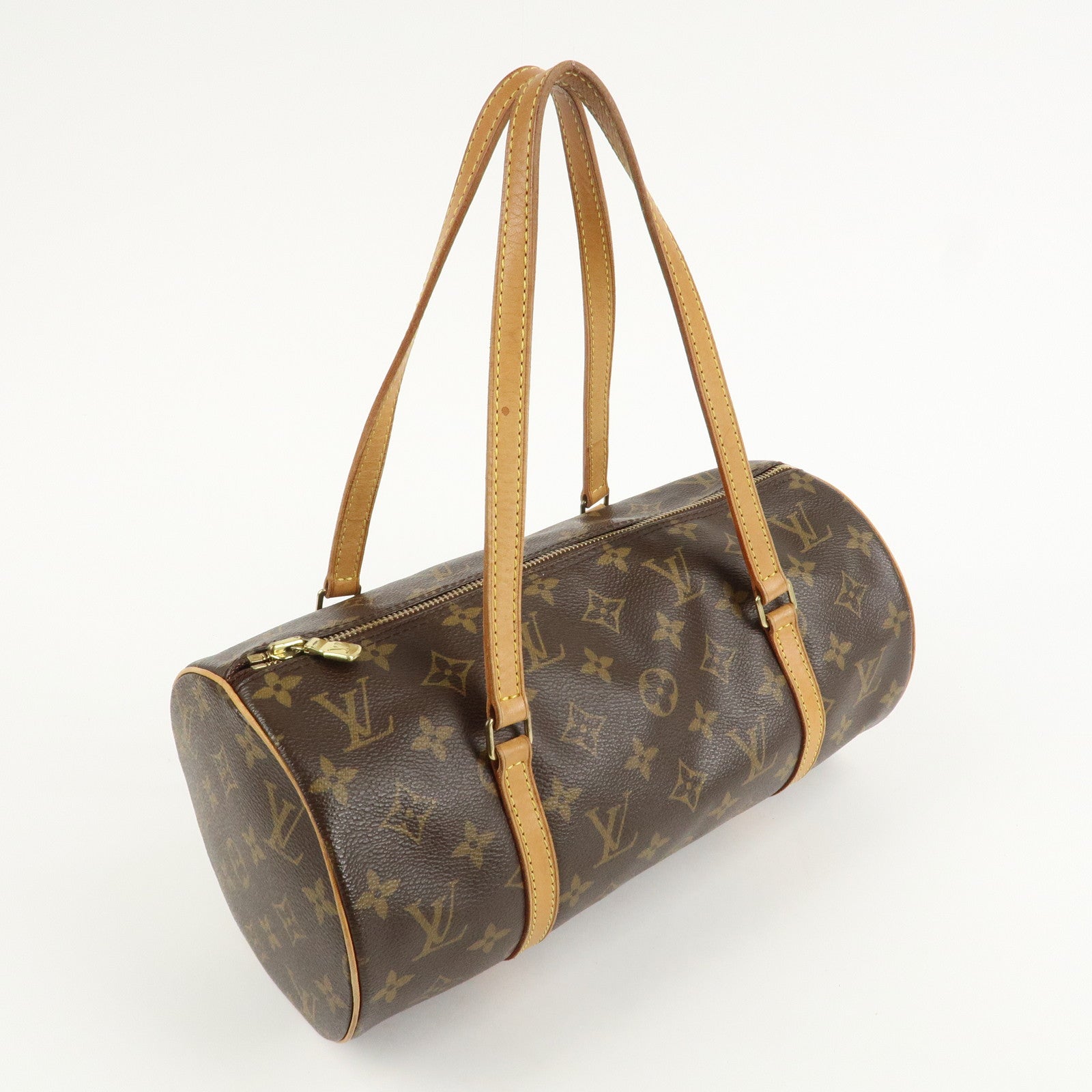 Louis Vuitton Monogram Papillon 30 Hand Bag Brown M51385 Used