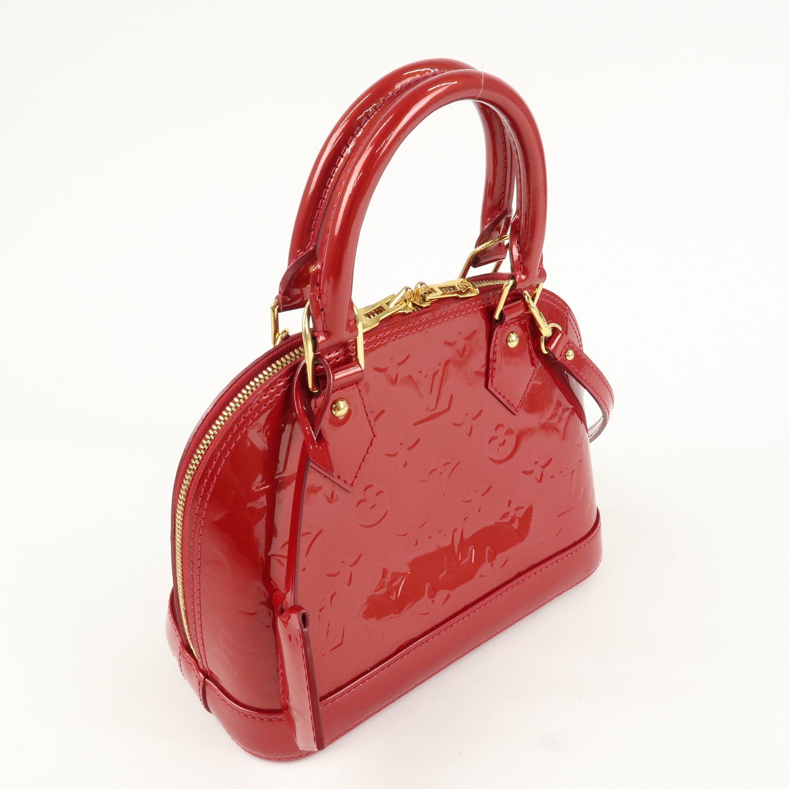 Louis Vuitton Monogram Vernis Alma BB 2Way Bag Red M91606