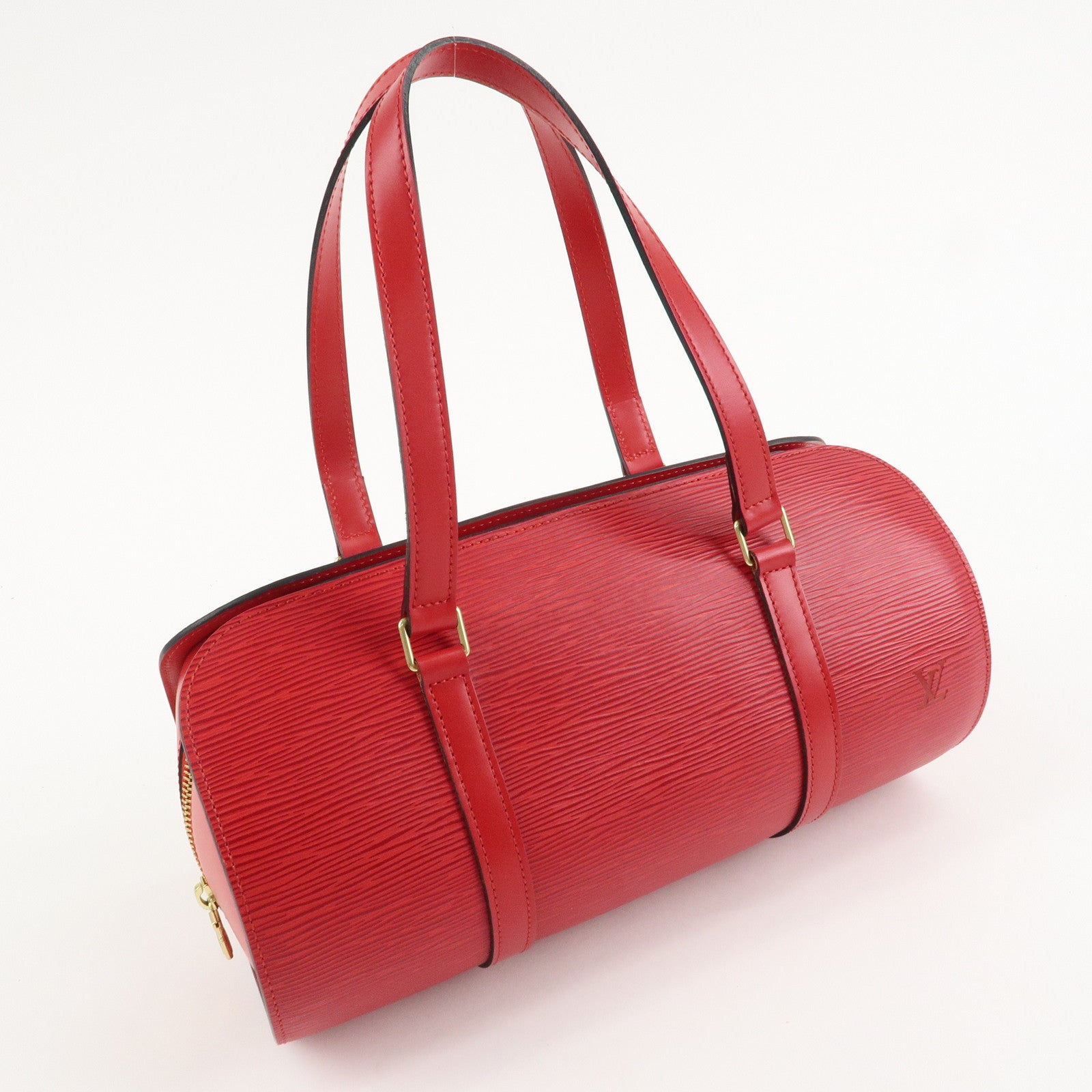 Louis Vuitton Epi Soufflot Hand Bag Castillian Red M52227 Used