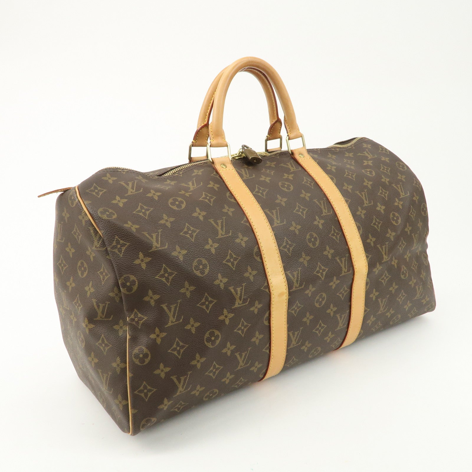 Louis Vuitton Monogram Keep All 50 Bag Boston Bag Brown M41426