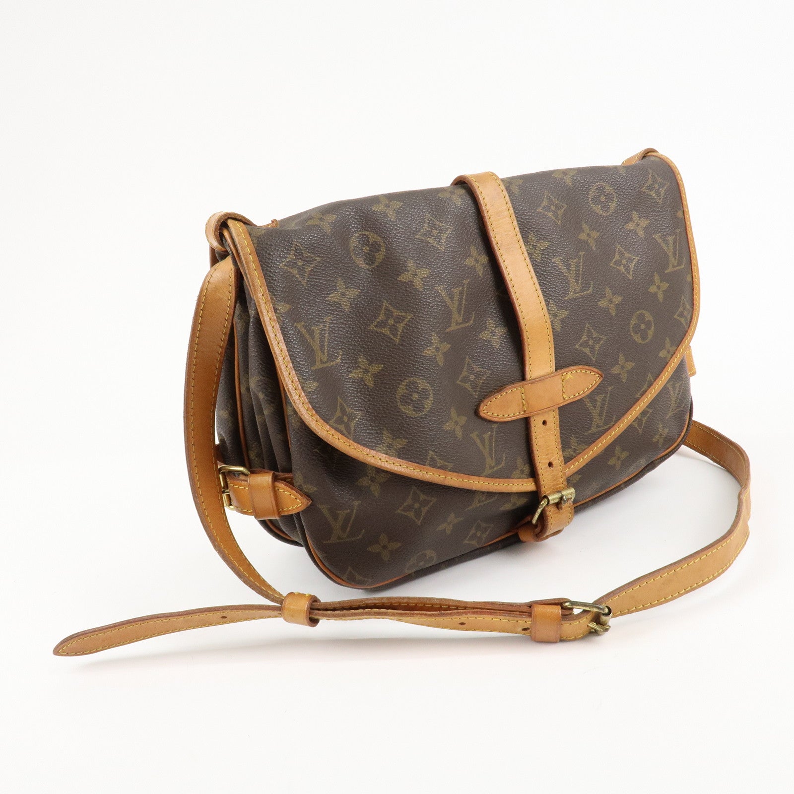 Louis Vuitton Monogram Saumur 30 Shoulder Bag Brown M42256 Bag Used