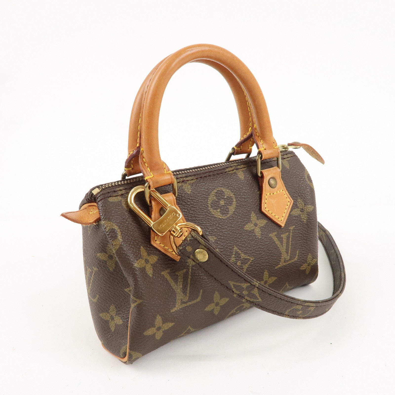 Louis Vuitton Monogram Mini Speedy 
Shoulder Strap M41534/J75010