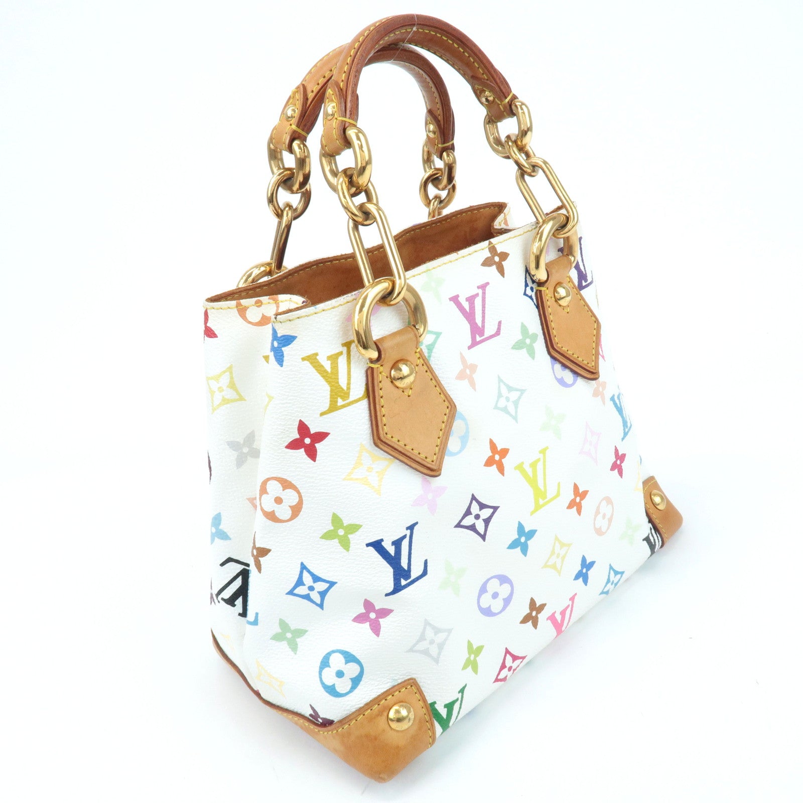 Louis Vuitton Monogram Multicolor Audra Hand Bag Blanc M40047 Used