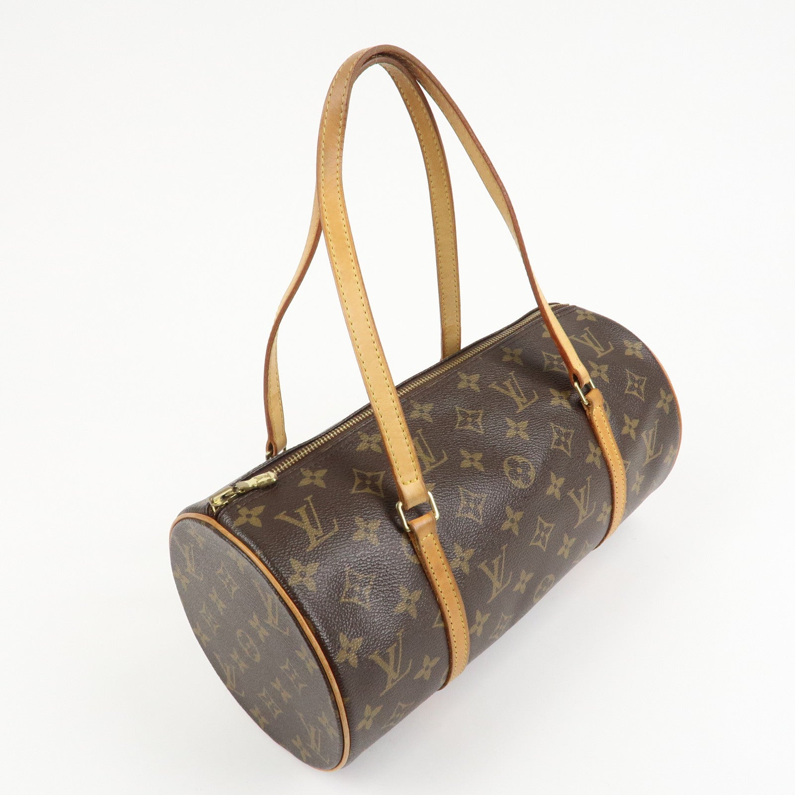 Louis Vuitton Monogram Papillon 30 Hand Bag Brown M51385 Used