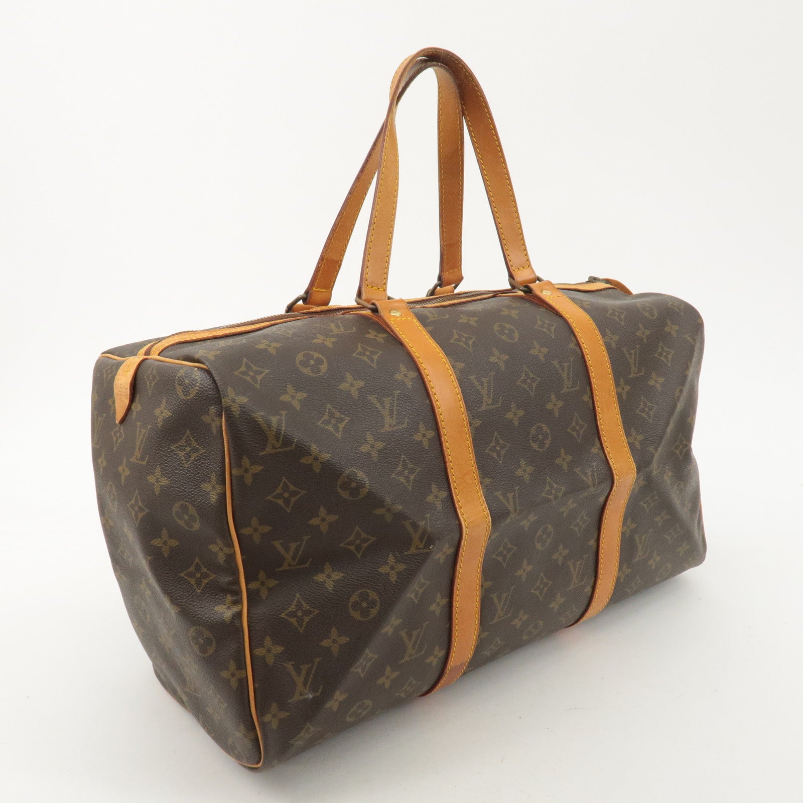 Louis Vuitton Monogram Sac Souple 45 Boston Bag Brown M41624