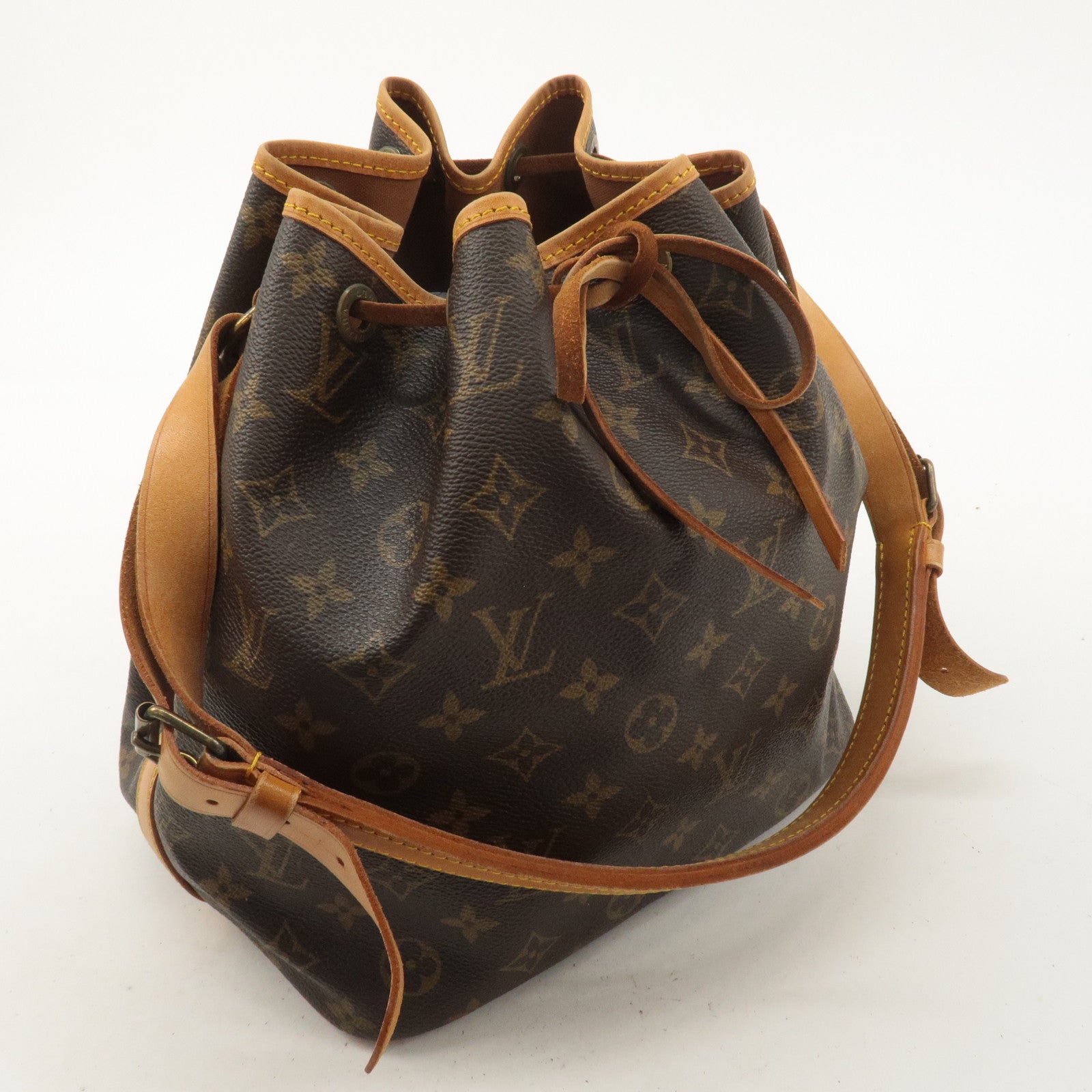 Louis Vuitton Monogram Petit Noe Shoulder Bag Brown M42226