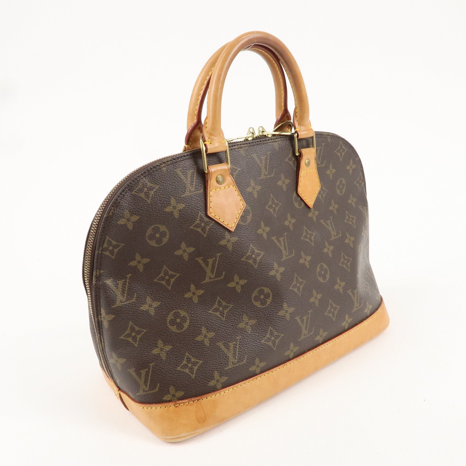 Louis Vuitton Monogram Alma Hand Bag Brown M51130