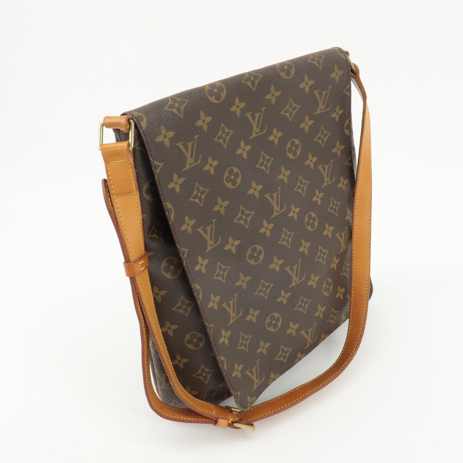 Louis Vuitton Monogram Musette Shoulder Crossbody Bag Brown M51256 Used