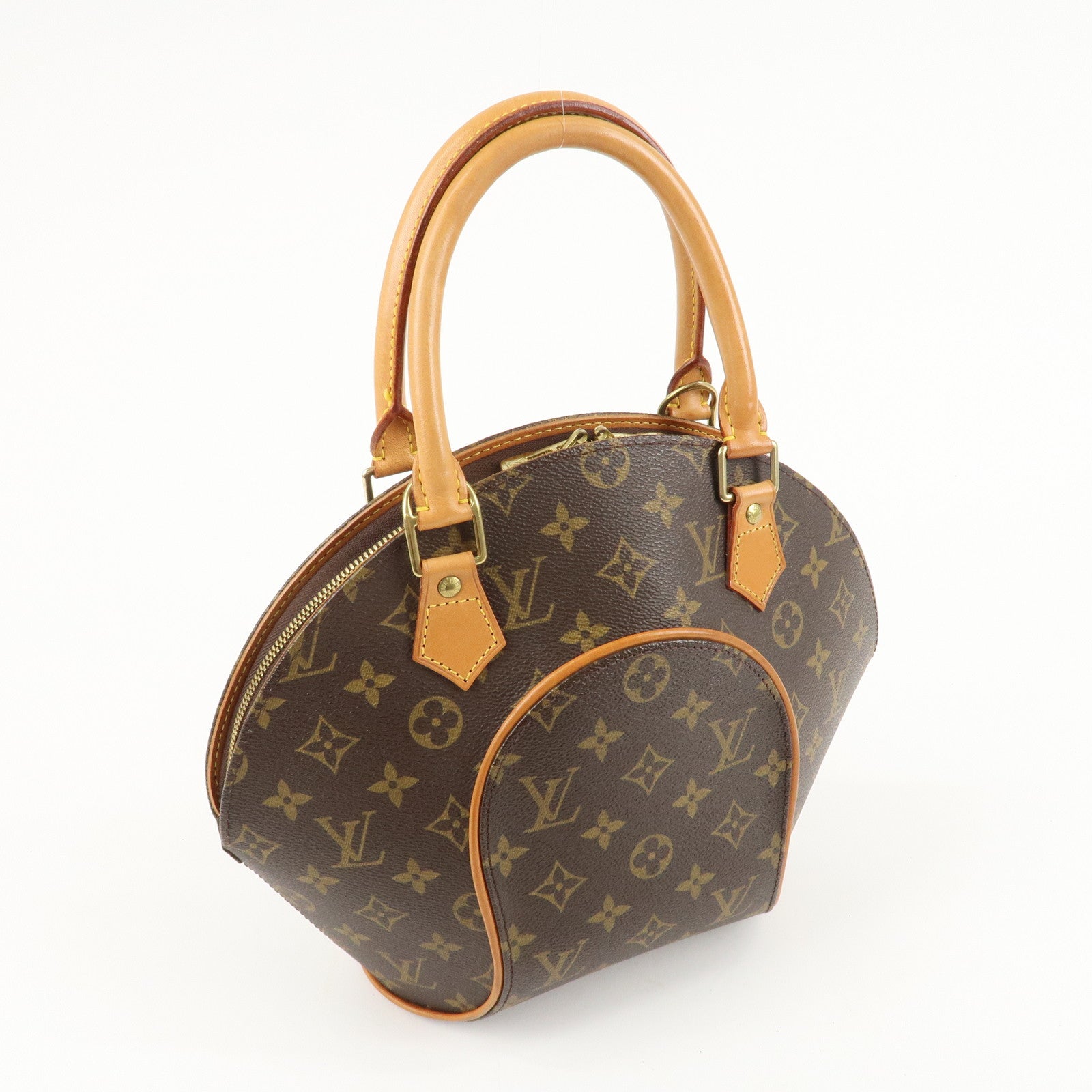 Louis Vuitton Monogram Ellipse MM Hand Bag Brown M51127 Used