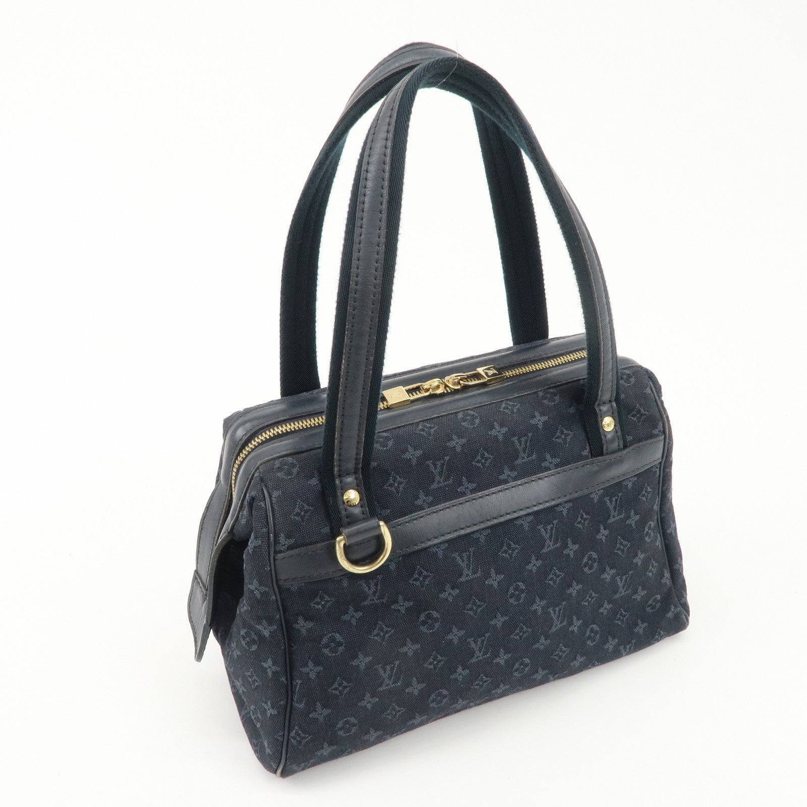 Louis Vuitton Monogram Mini Josephine PM Hand Bag TST Blue M92414 Used