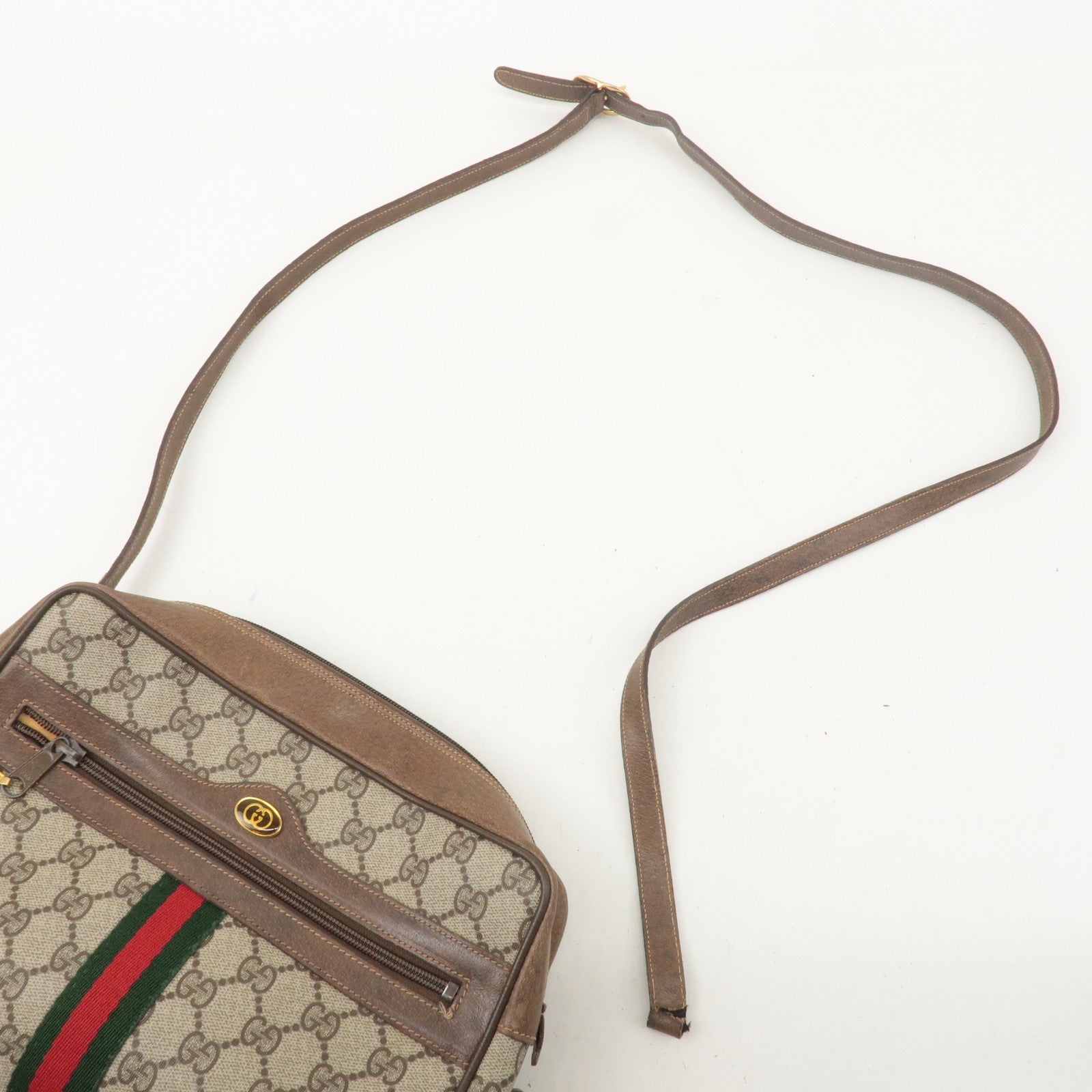 GUCCI Set of 2 Old Gucci GG Plus Leather Clutch Bag Shoulder Bag