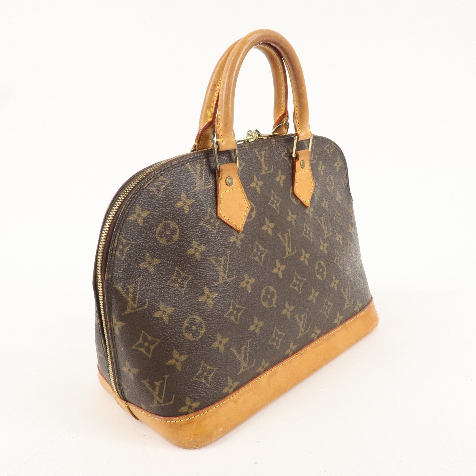 Louis Vuitton Monogram Alma Hand Bag Brown M51130