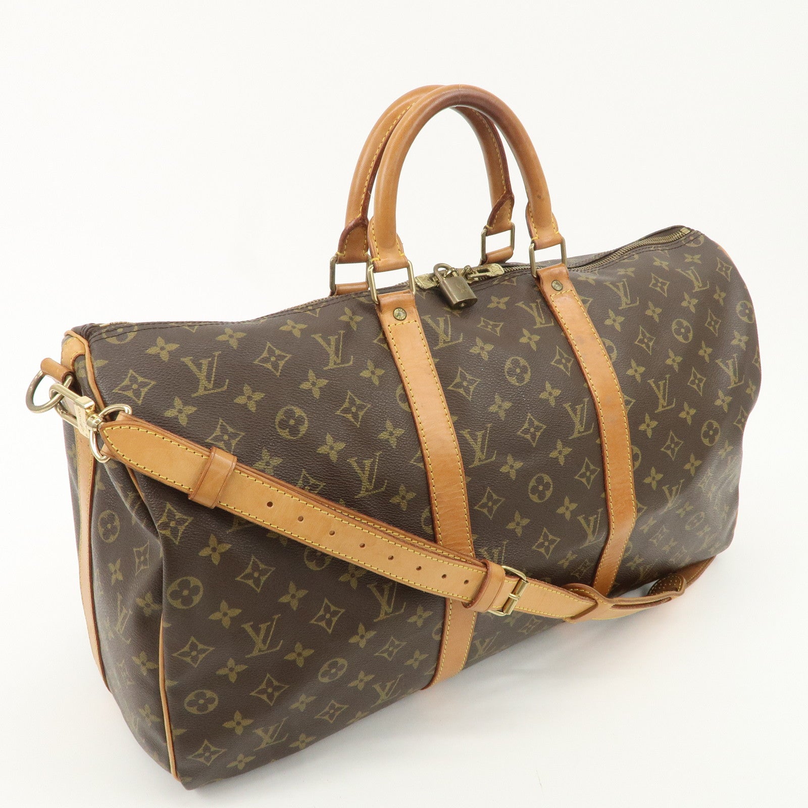 Louis Vuitton Monogram Keep All Bandouliere 50 Boston Bag M41416 Used