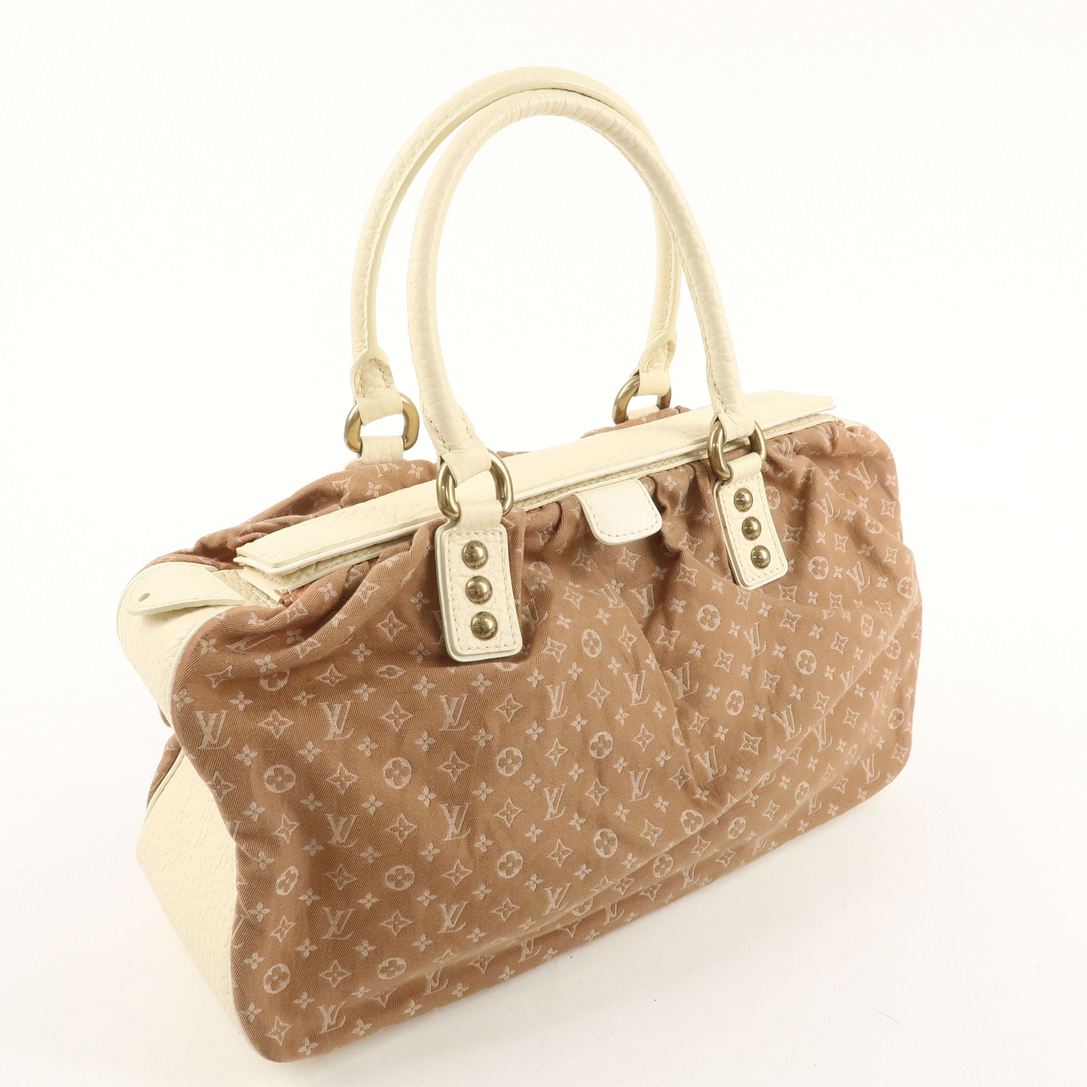 Louis Vuitton Monogram Mini Lin Trapes GM Camel Ivory M40060