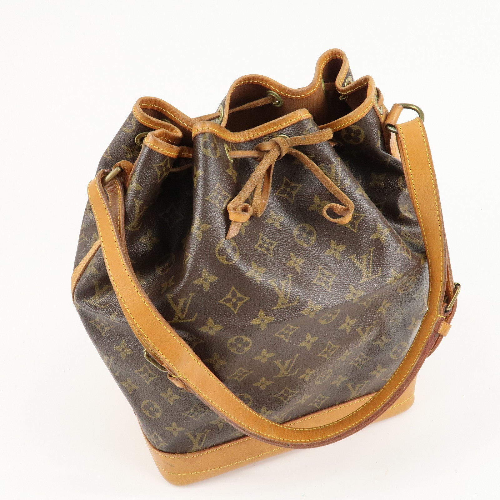 Louis Vuitton Monogram Noe Shoulder Bag Hand Bag Brown M42224 Used