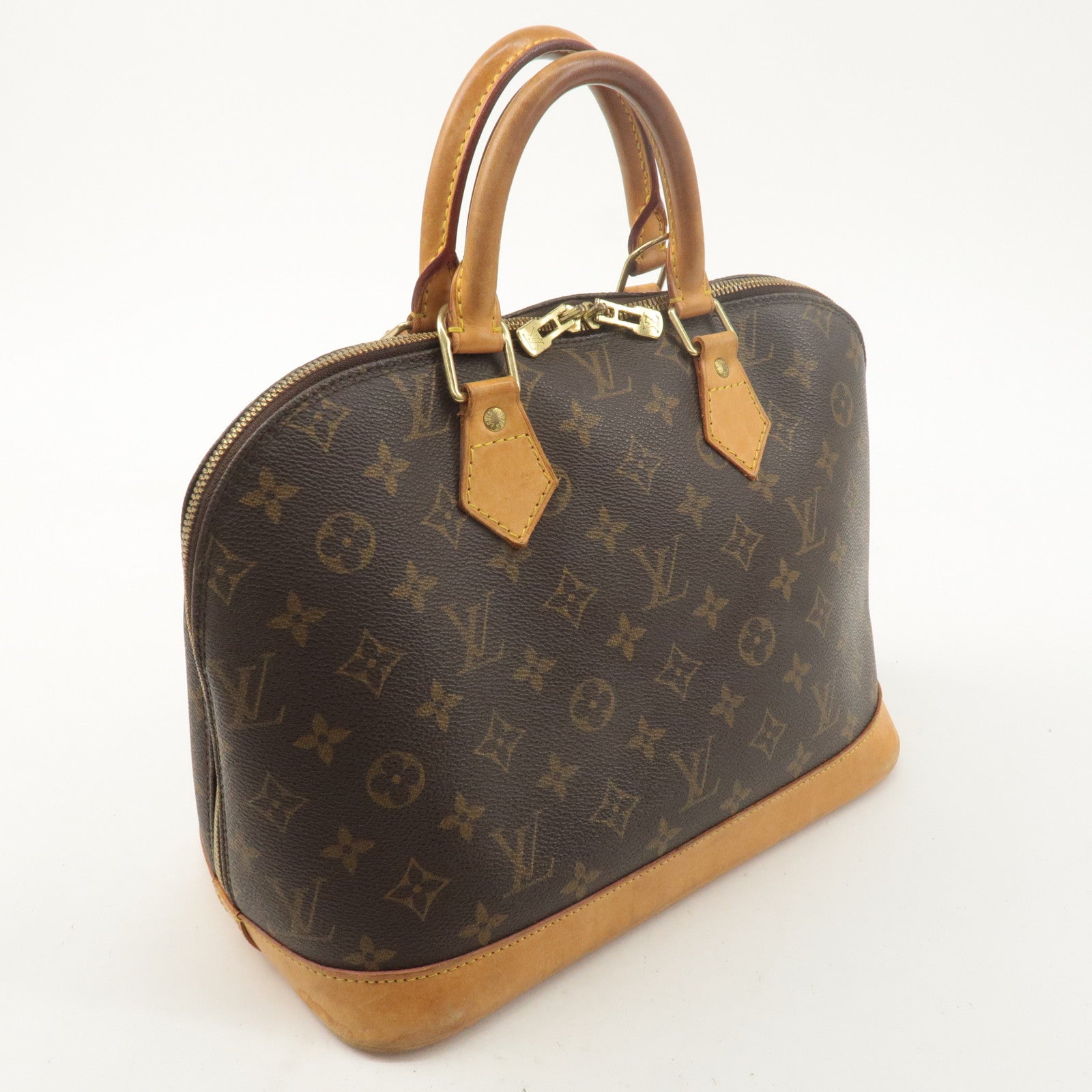 Louis Vuitton Monogram Alma Hand Bag Brown M51130