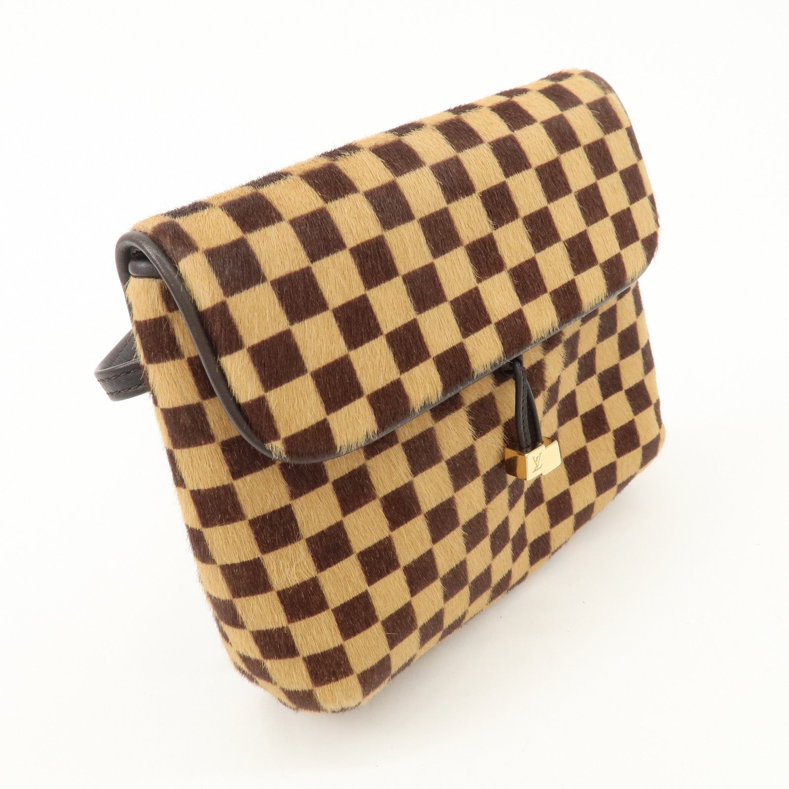 Louis Vuitton Damier Sauvage Gazelle Beige Shoulder Bag M92130 Used