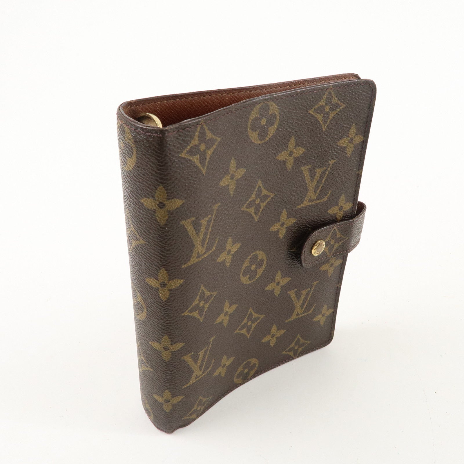 Louis Vuitton Monogram Agenda MM Planner Cover Brown R20004