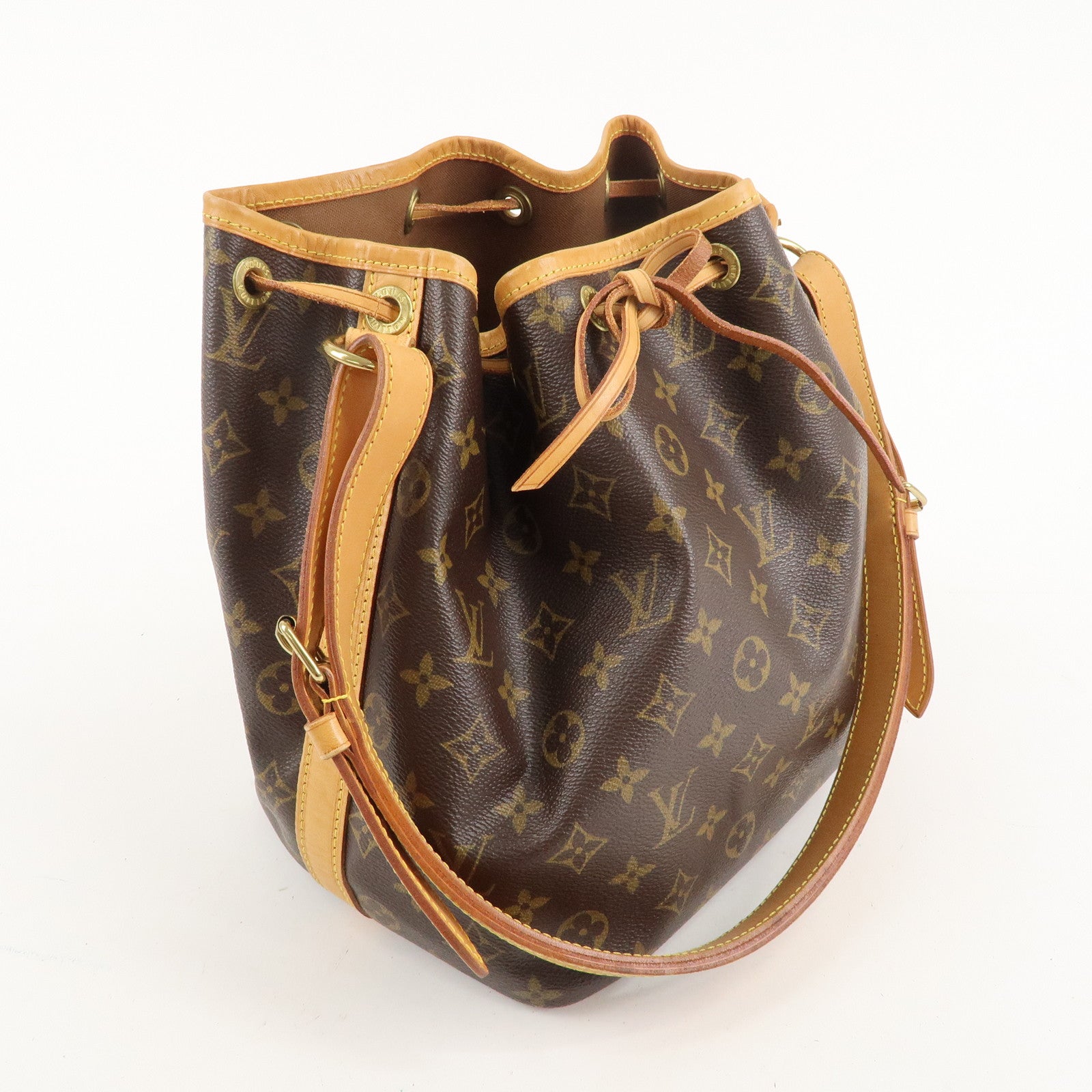 Louis Vuitton Monogram Petit Noe Shoulder Bag Brown M42226