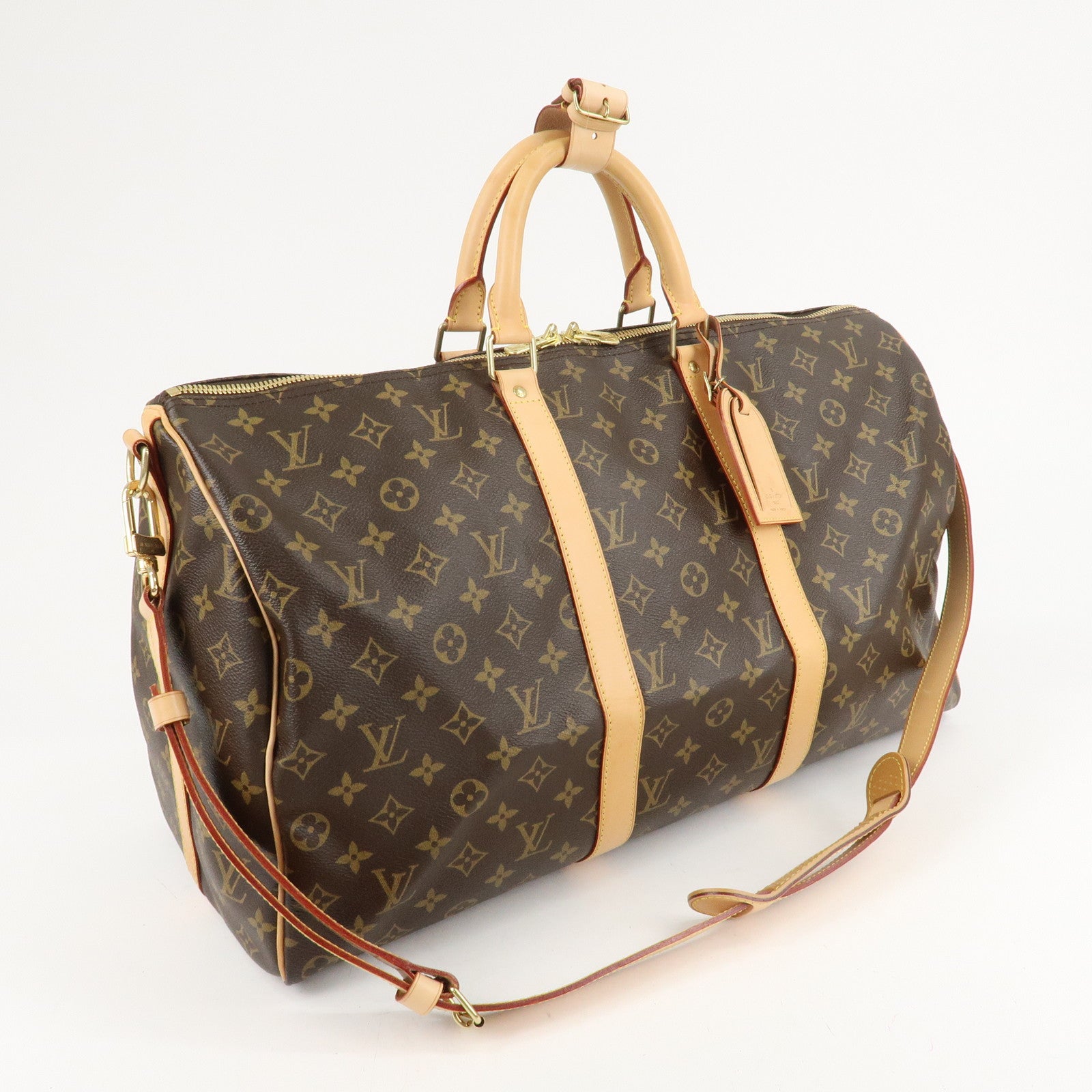 Louis Vuitton Monogram Keep All Bandouliere 50 Boston Bag M41416 Used