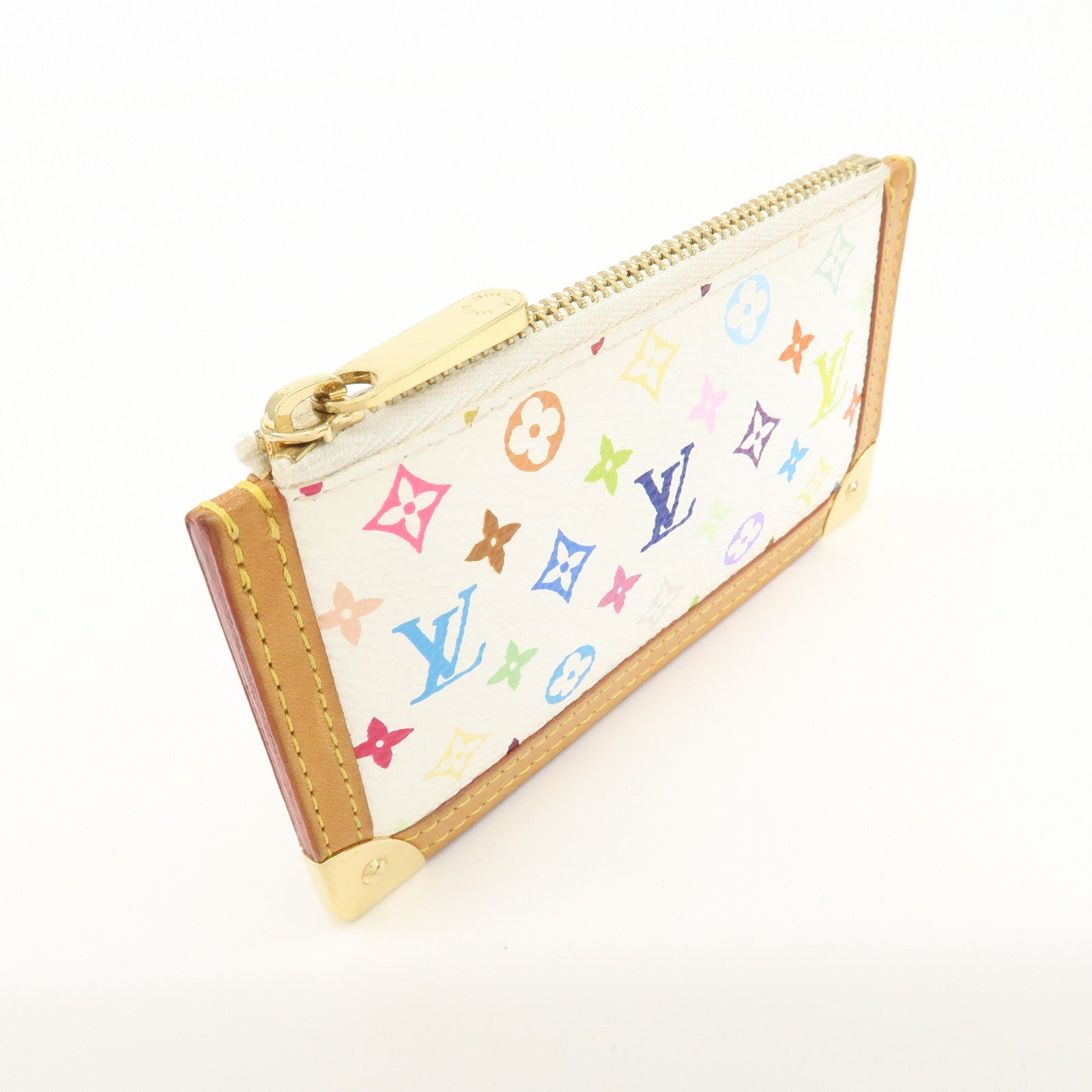 Louis Vuitton Monogram Multi Color Pochette Cles Blanc M92655 Used