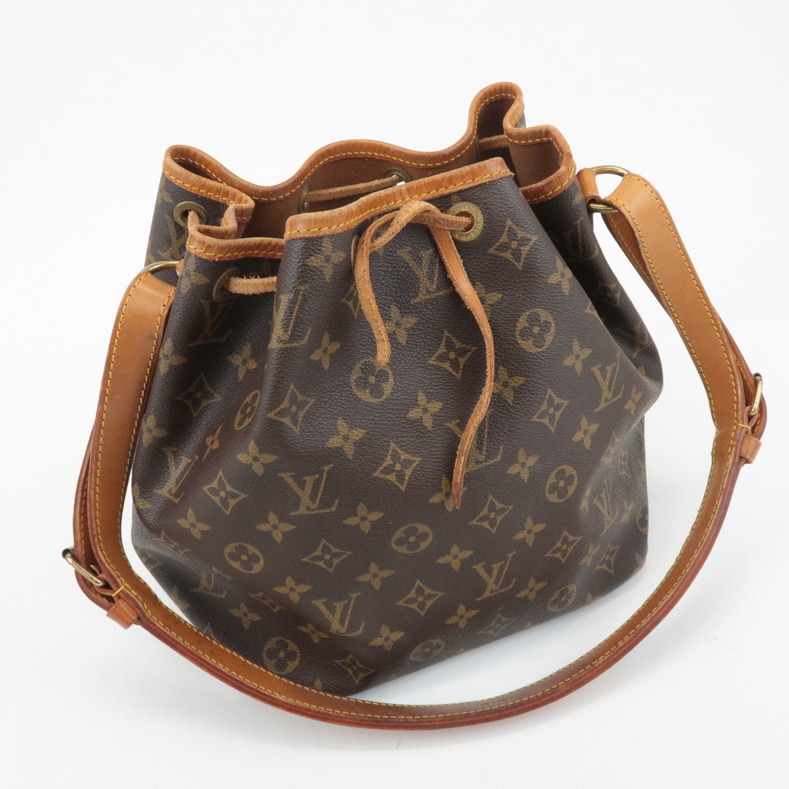 Louis Vuitton Monogram Petit Noe Shoulder Bag Brown M42226 Used