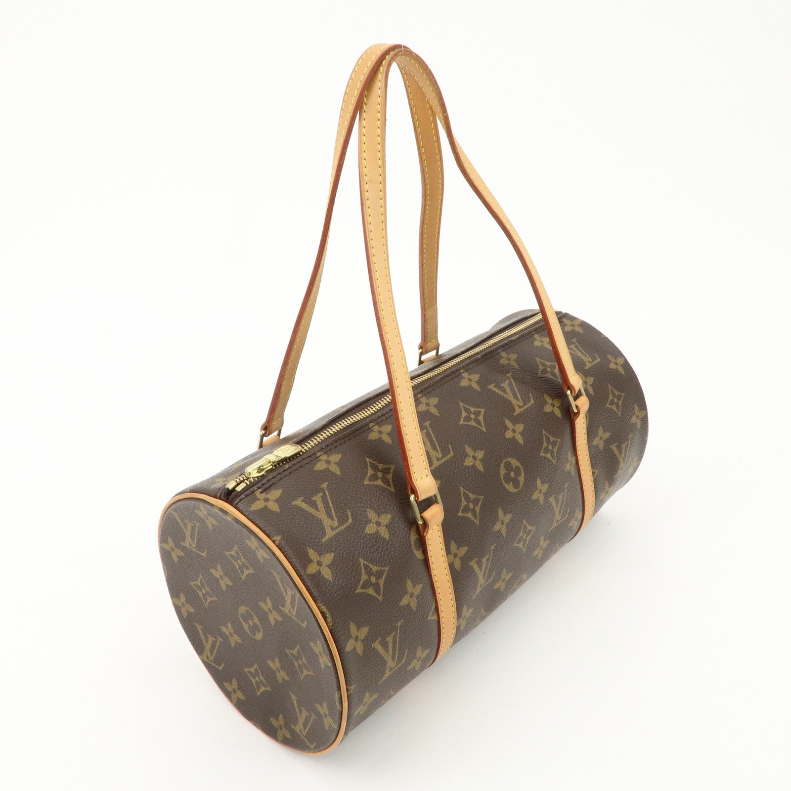 Louis Vuitton Monogram Papillon 30 Hand Bag Brown M51385 Used