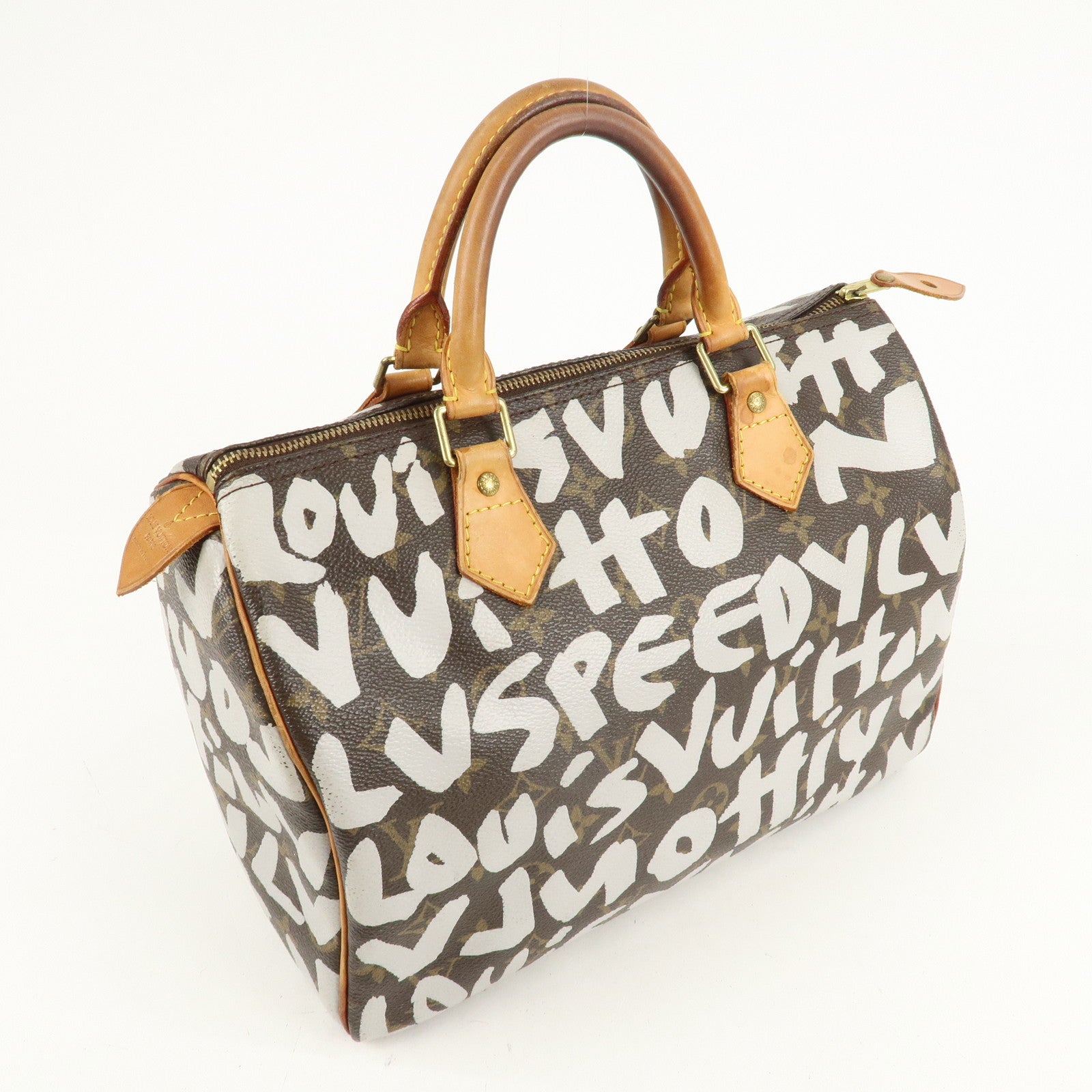 Louis Vuitton Monogram Graffiti Speedy 30 Boston Bag M92195