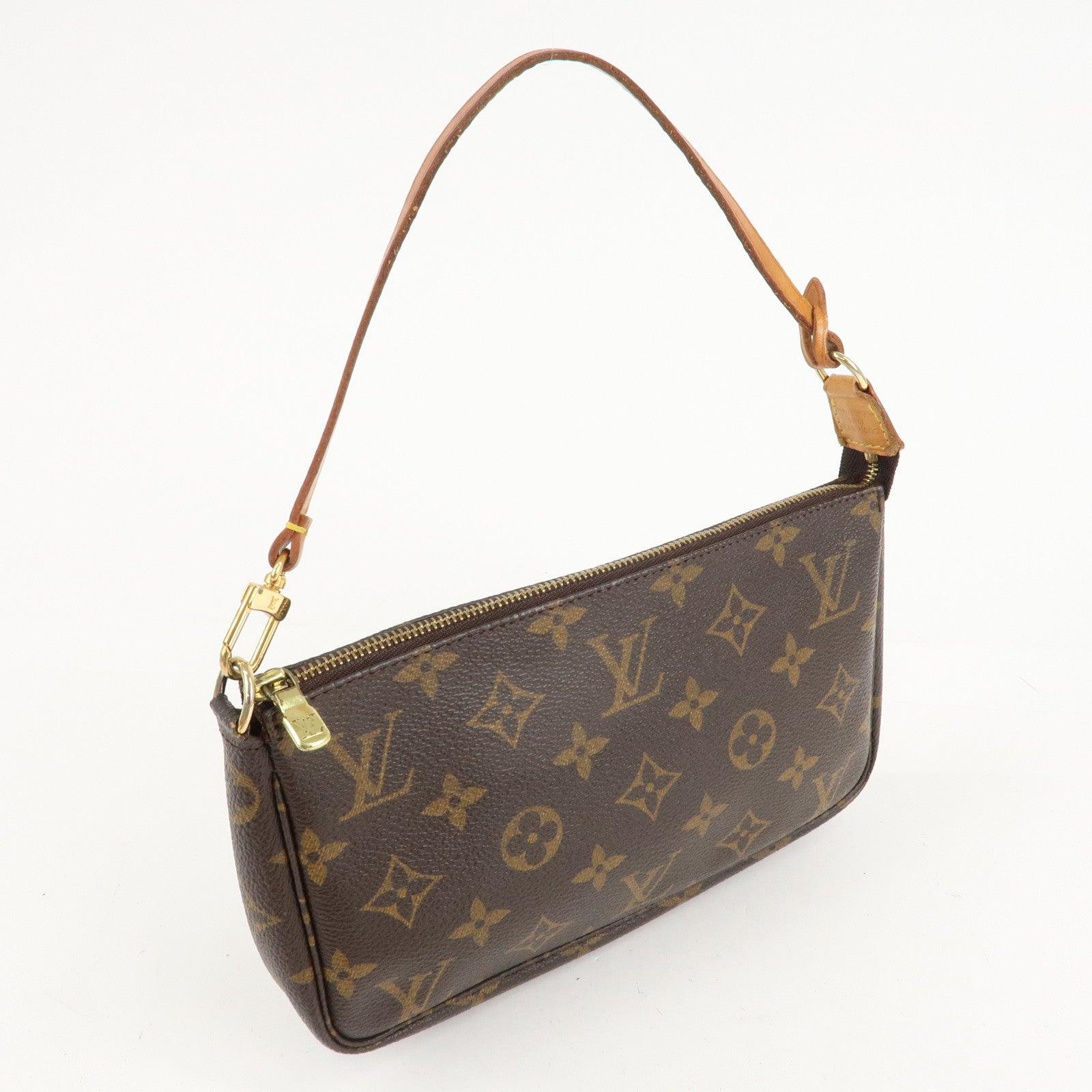 Louis Vuitton Monogram Pochette Accesoire Pouch Brown M51980 Used