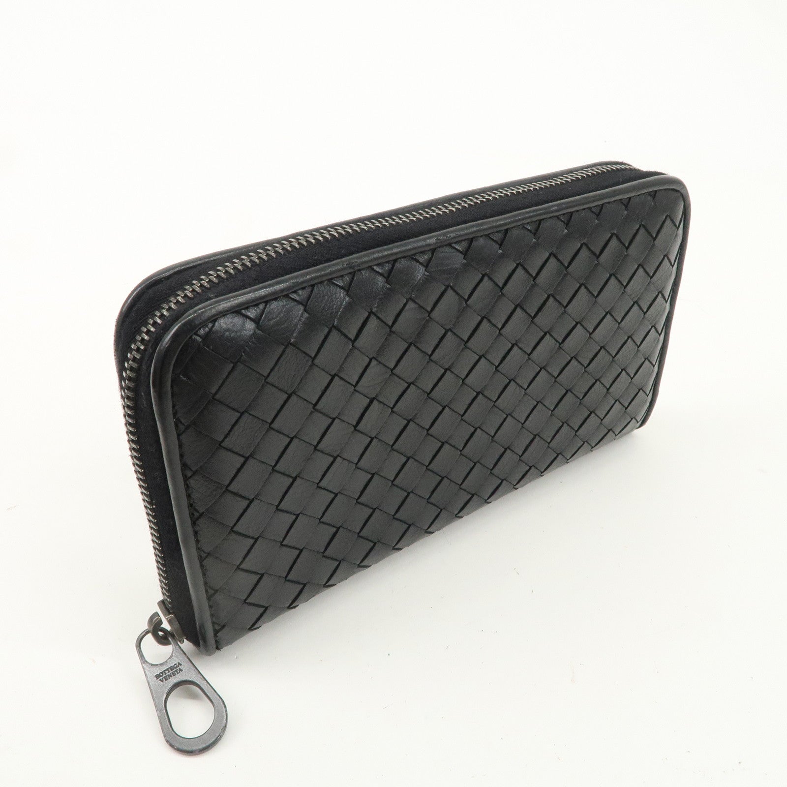 BOTTEGA VENETA Intrecciato Leather Round Zippy Long Wallet